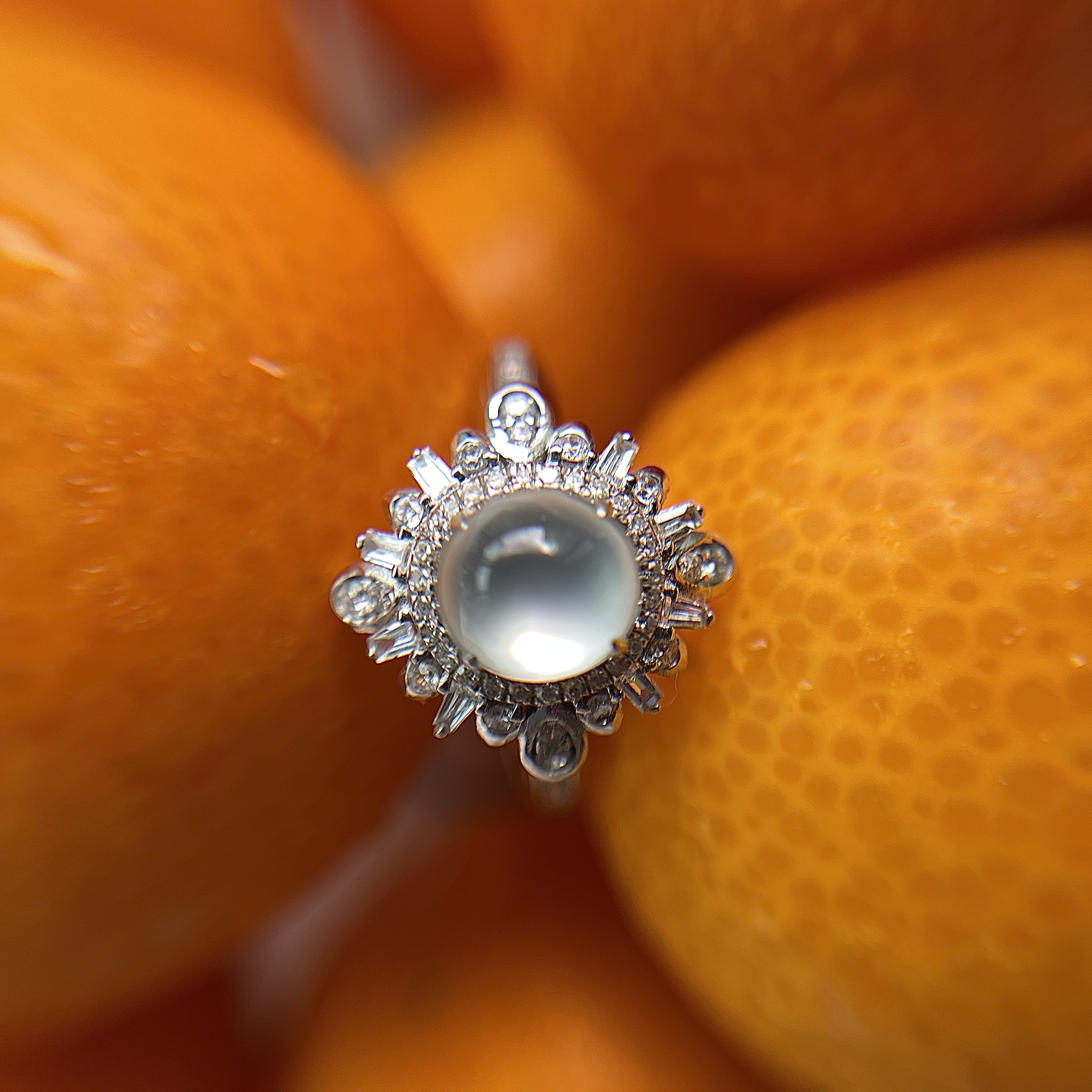 Glassy Colorless Jadeite Ring (PJA00130)