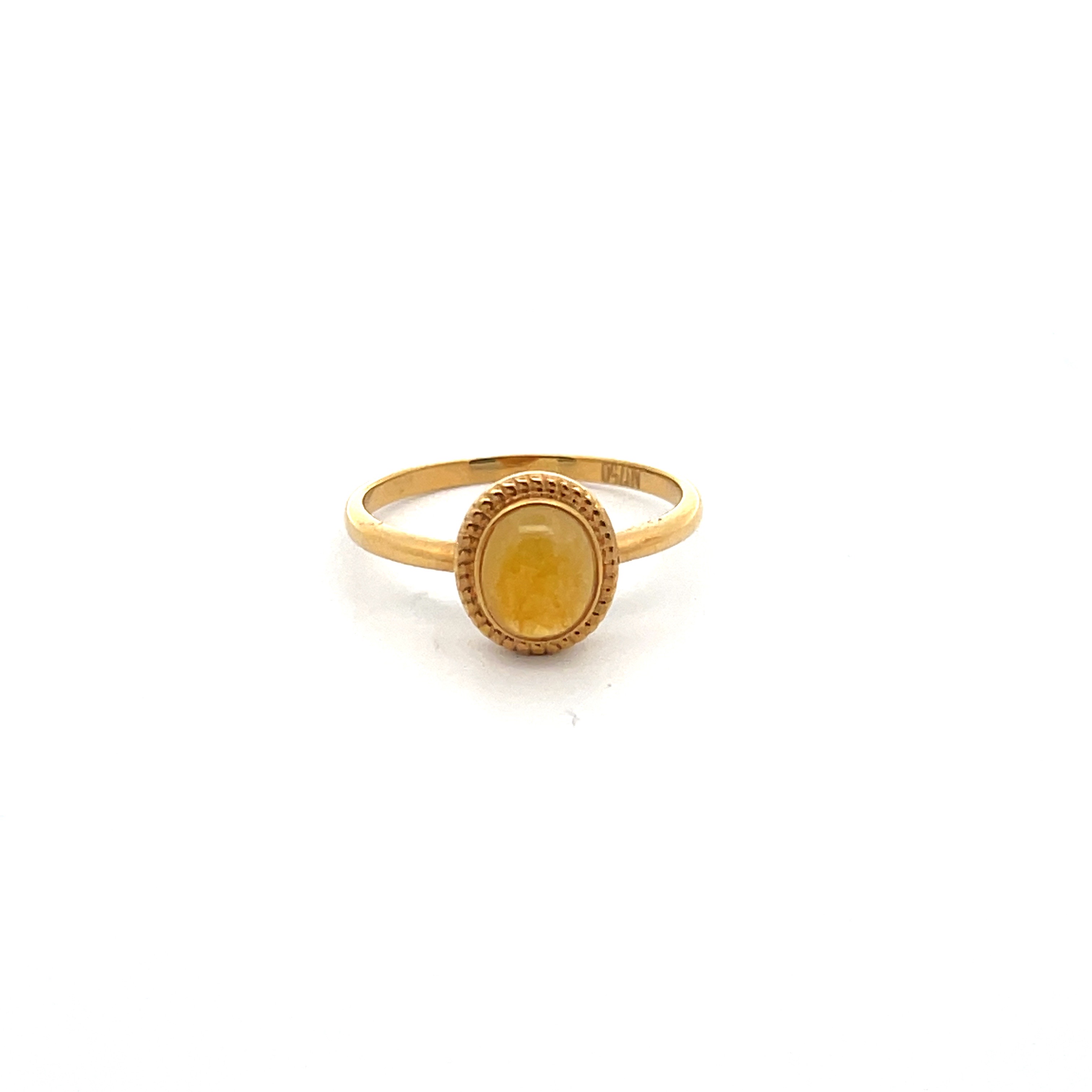 Icy Yellow Jade Ring (PJA00163) 