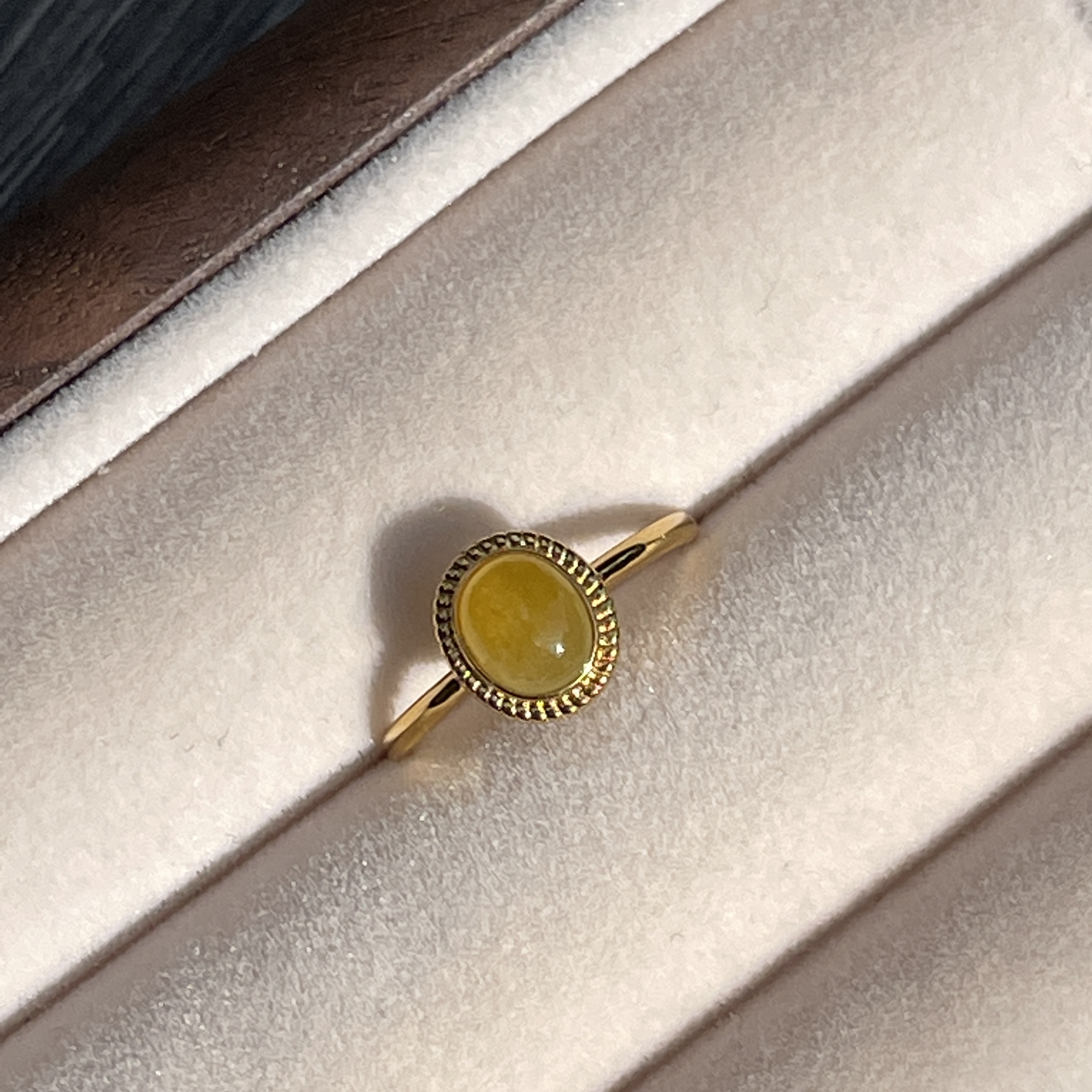 Icy Yellow Jade Ring (PJA00163) 