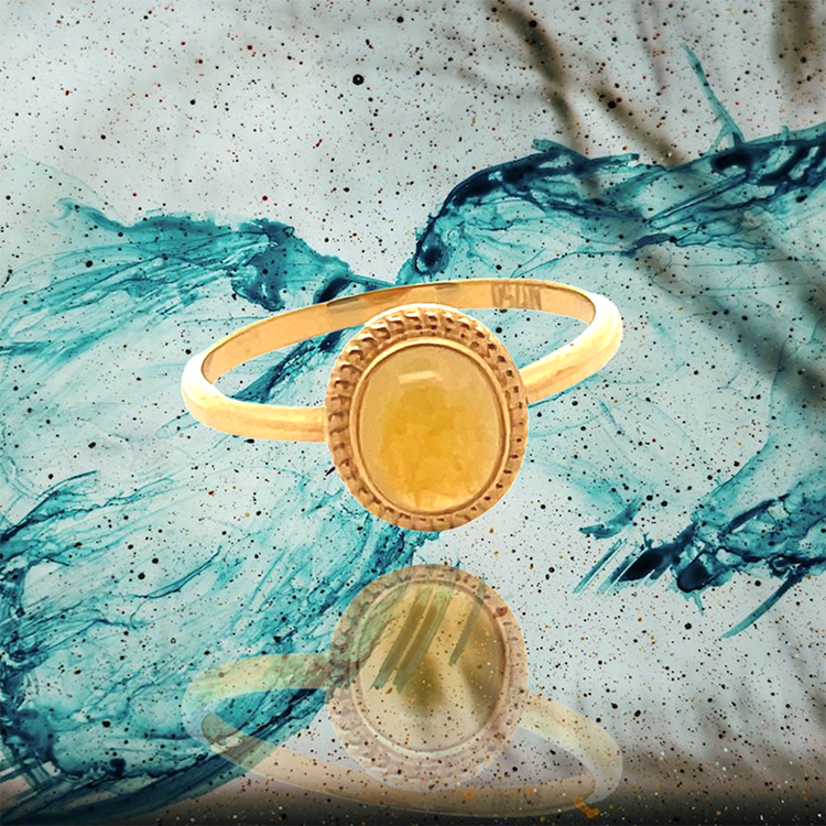 Icy Yellow Jade Ring (PJA00163) 