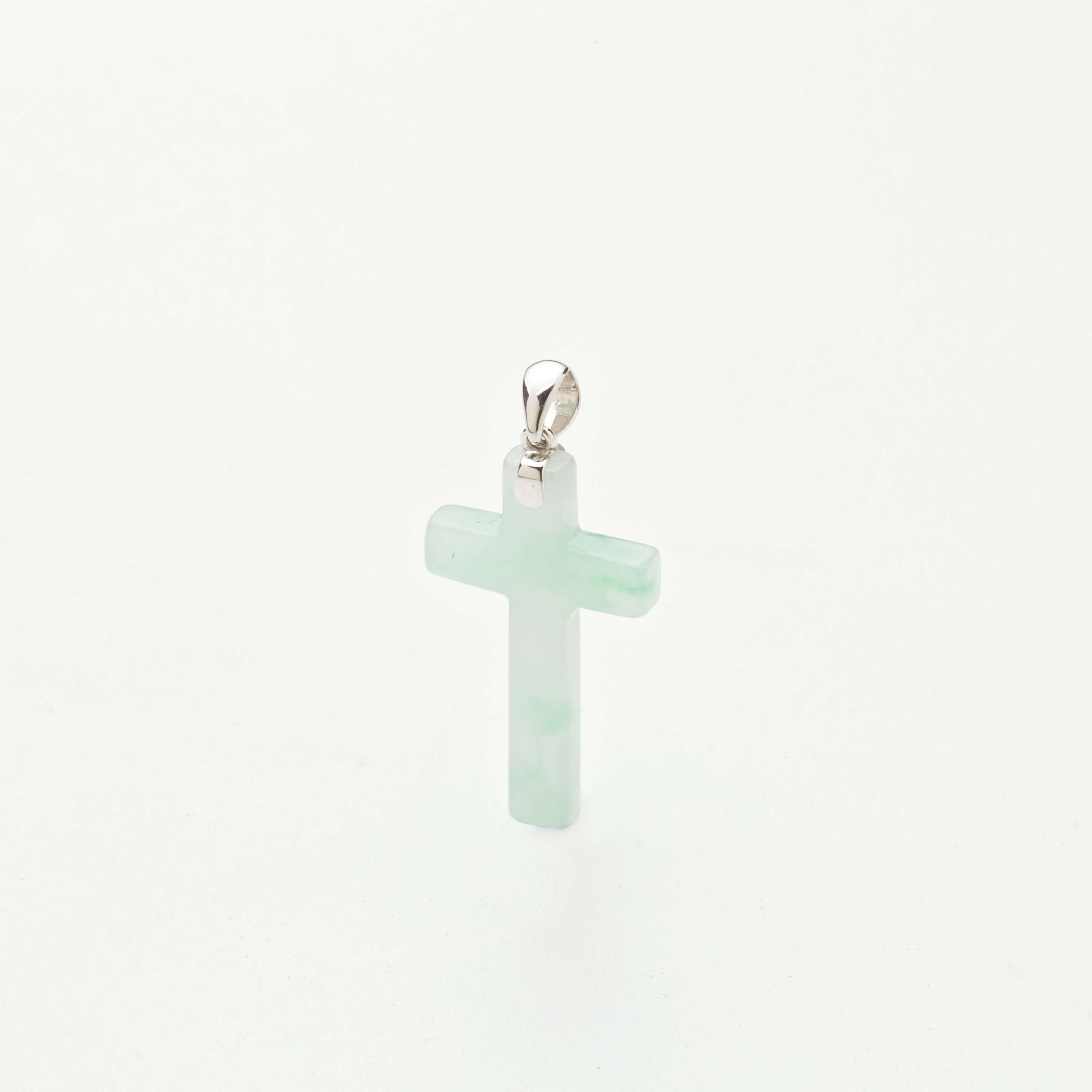 Mint Green Jadeite Cross Charm (PJA00198)