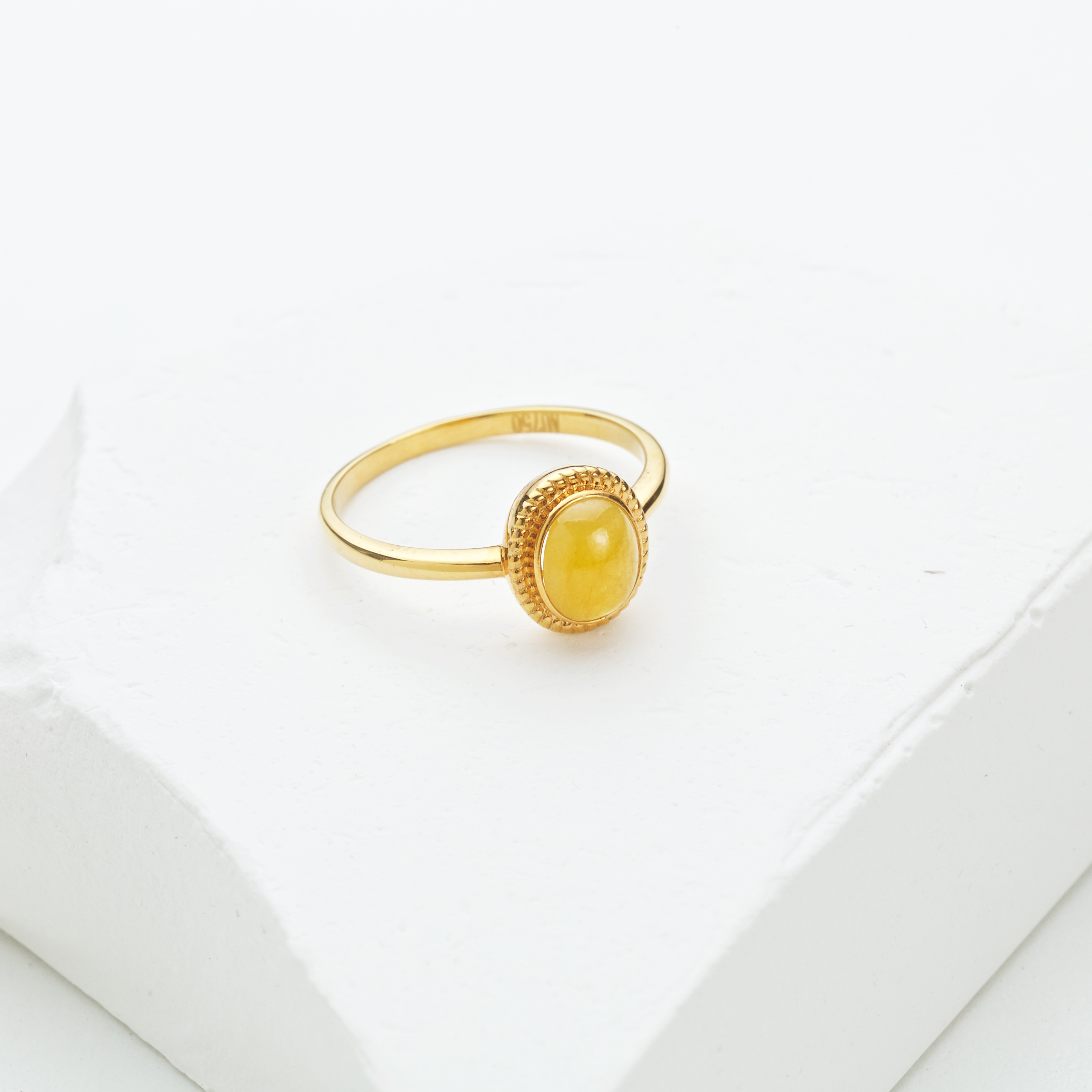 Icy Yellow Jade Ring (PJA00163) 