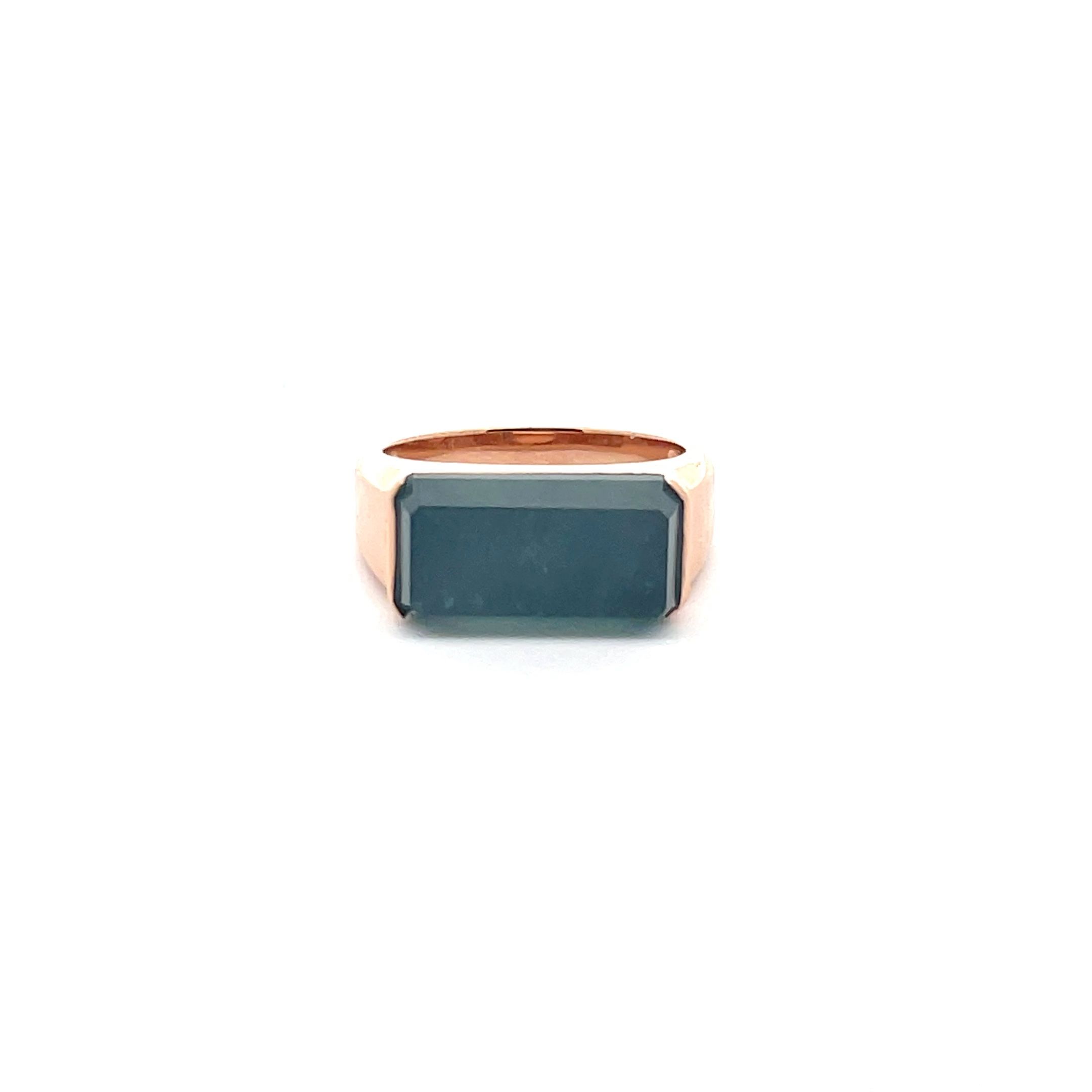 Bluish Jadeite Ring (PJA00123)