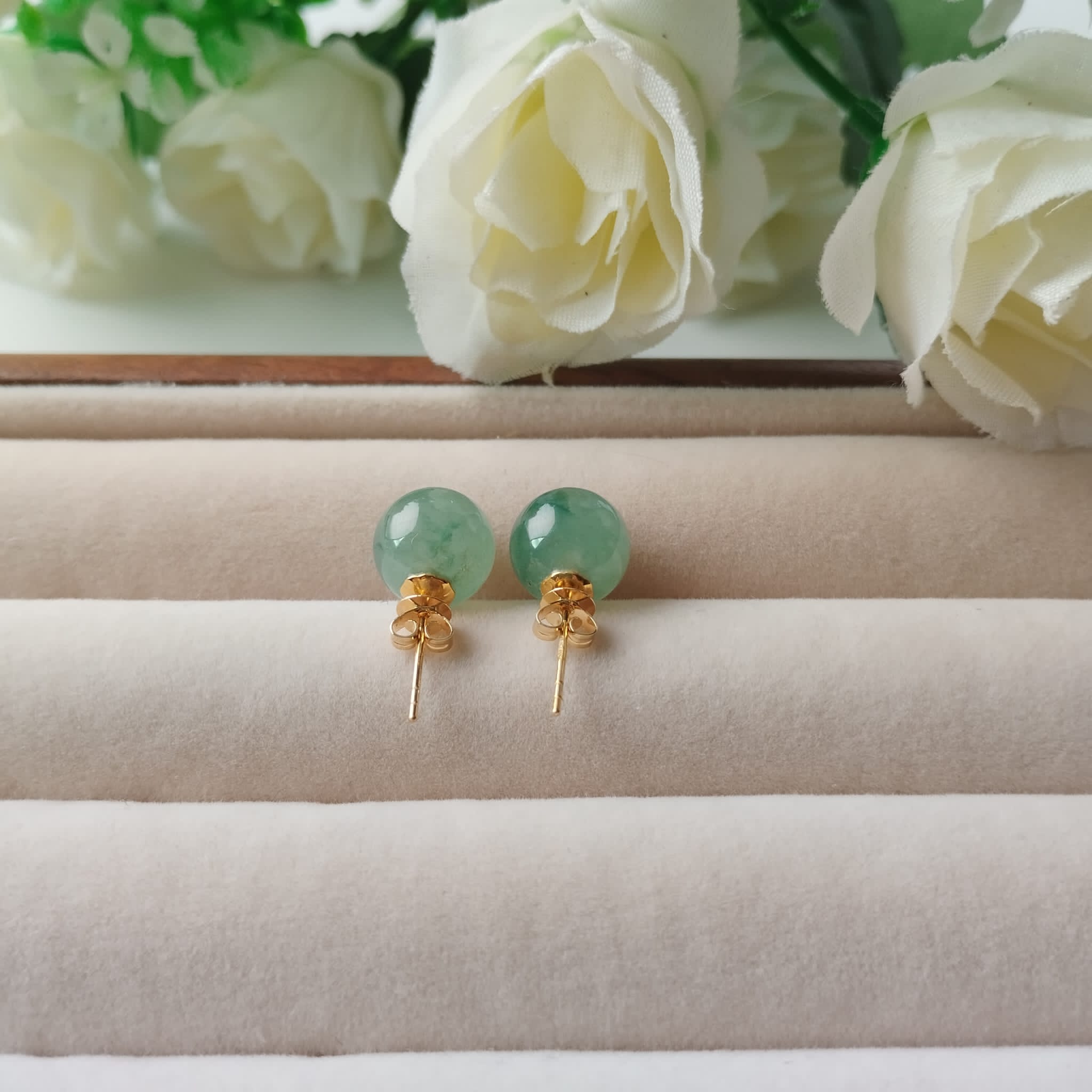 Green Stud Earrings (PJA00234)