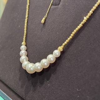 18K Gold Akoya Necklace and Earrings (PPE00013)