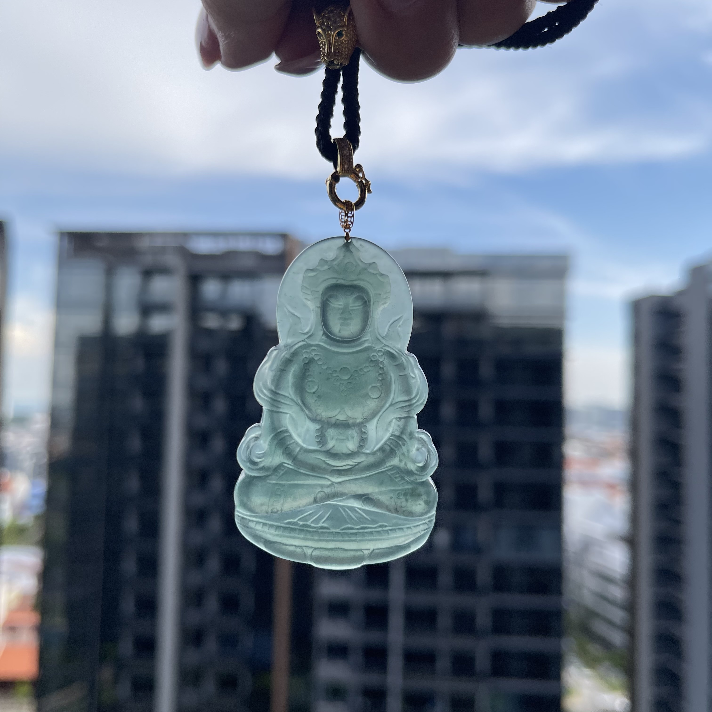 Icy Bluish Green Tara Pendant (PJA00099)