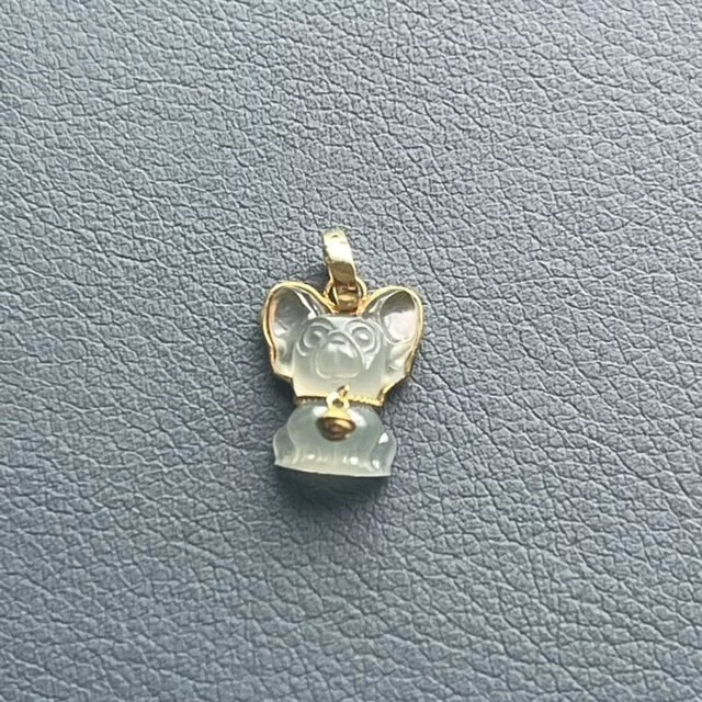 Pale Green Dog Pendant or Charm (PJA00117)
