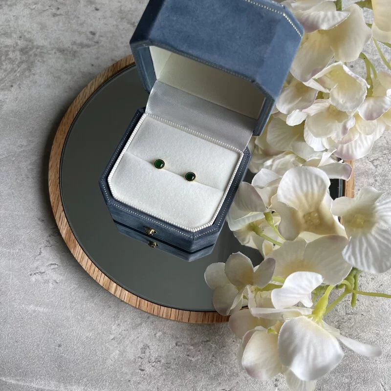 Vivid Green Minimalist Earrings (PJA00118)