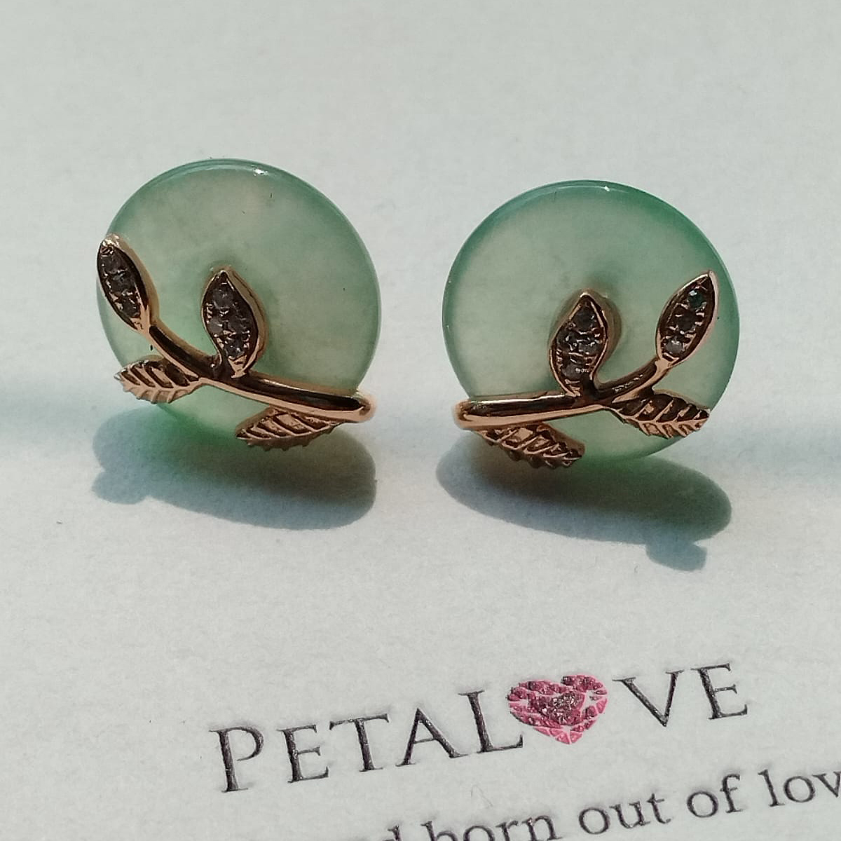 Icy Safety Coins Jade Earrings (PJA00181) 
