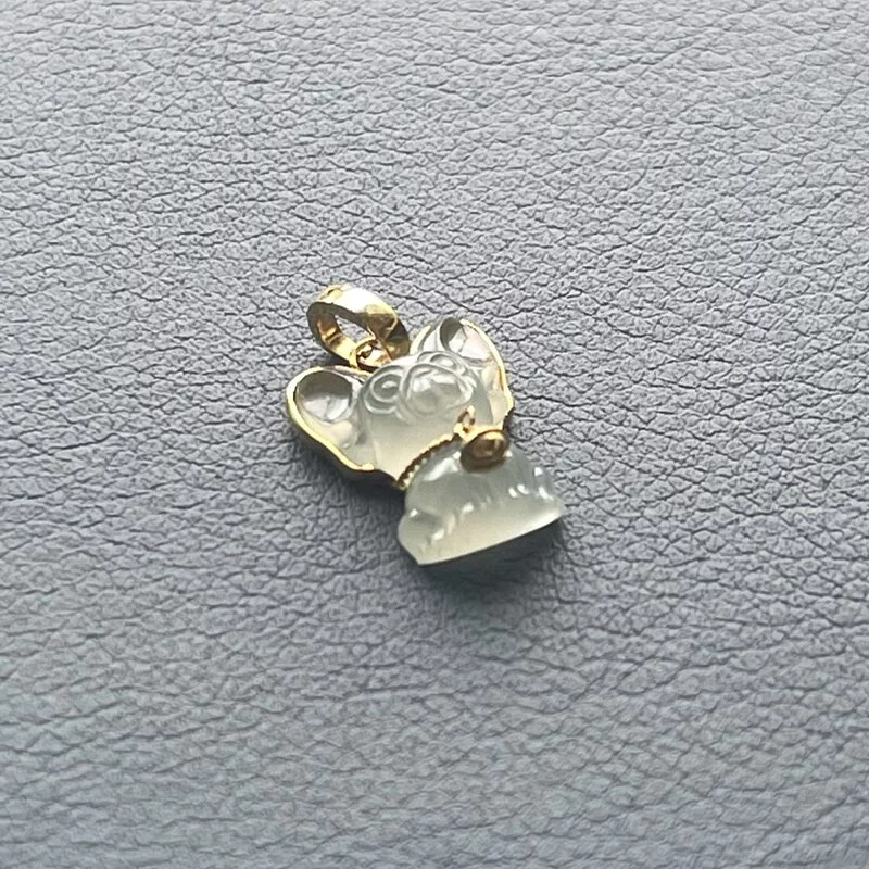 Pale Green Dog Pendant or Charm (PJA00117)