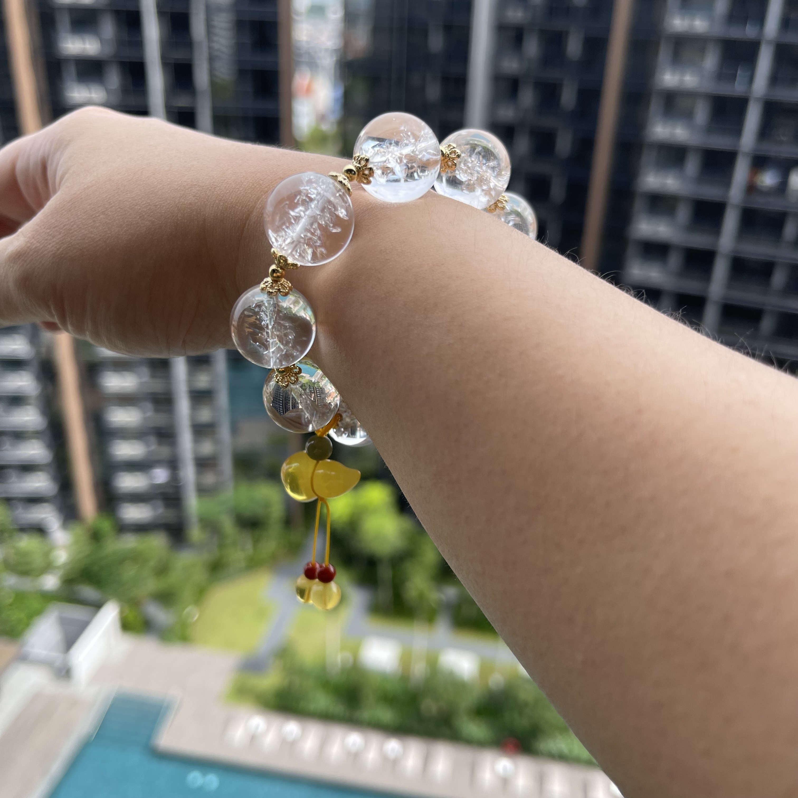 Cracked Crystal Clear Quartz Bracelet (PCH00015)