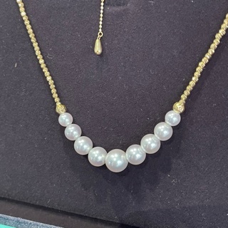 18K Gold Akoya Necklace and Earrings (PPE00013)