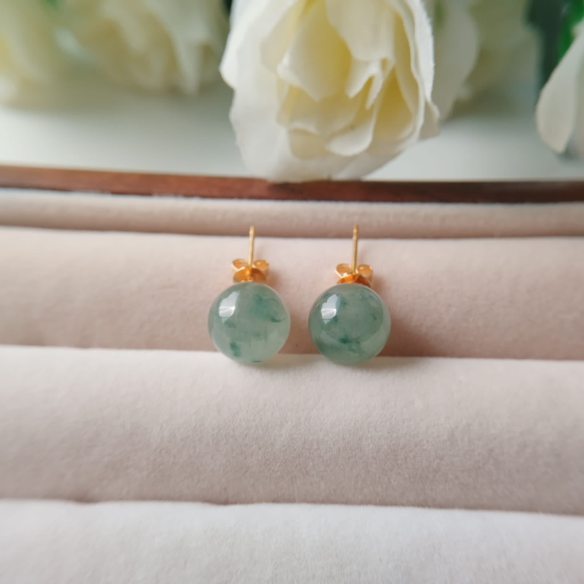 Green Stud Earrings (PJA00234)