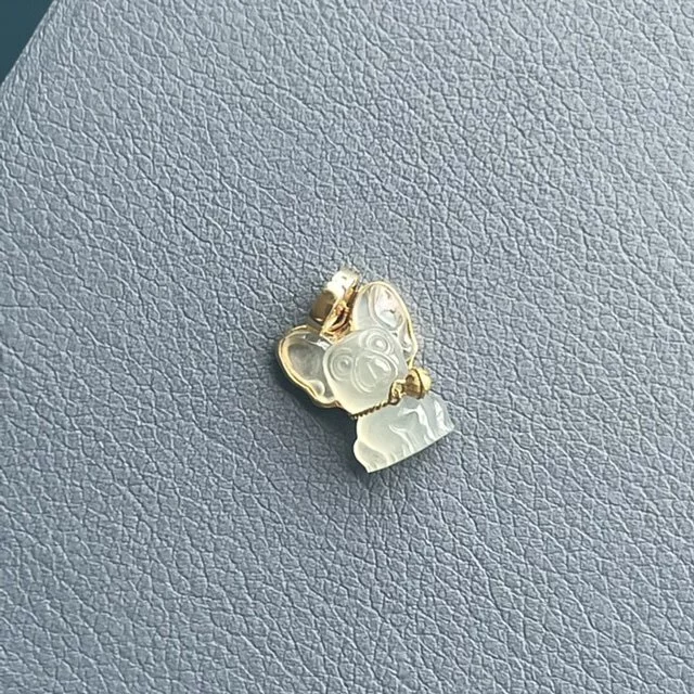 Pale Green Dog Pendant or Charm (PJA00117)