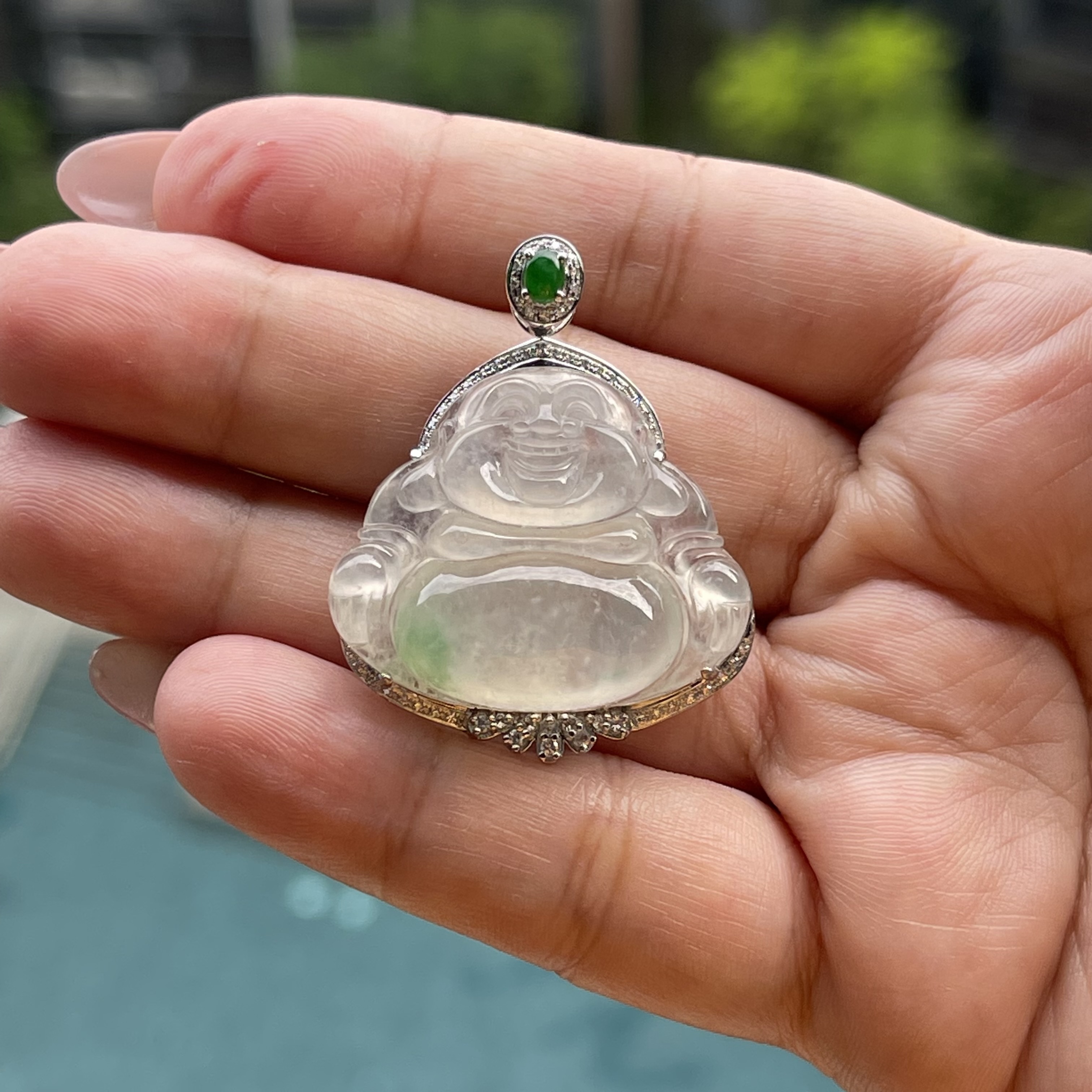 Icy Laughing Buddha Pendant (PJA00100)