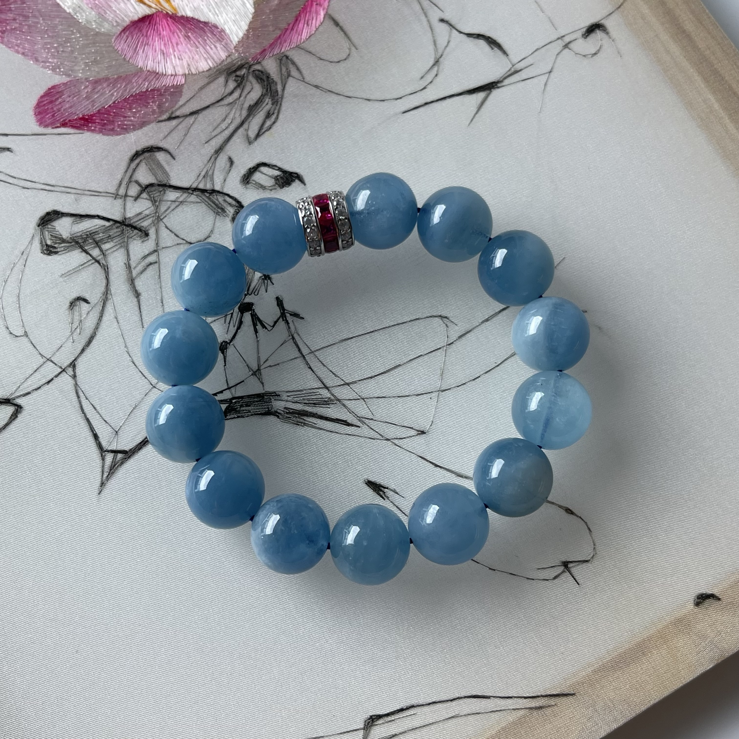 Aquamarine Quartz Bracelet (PCH00016)