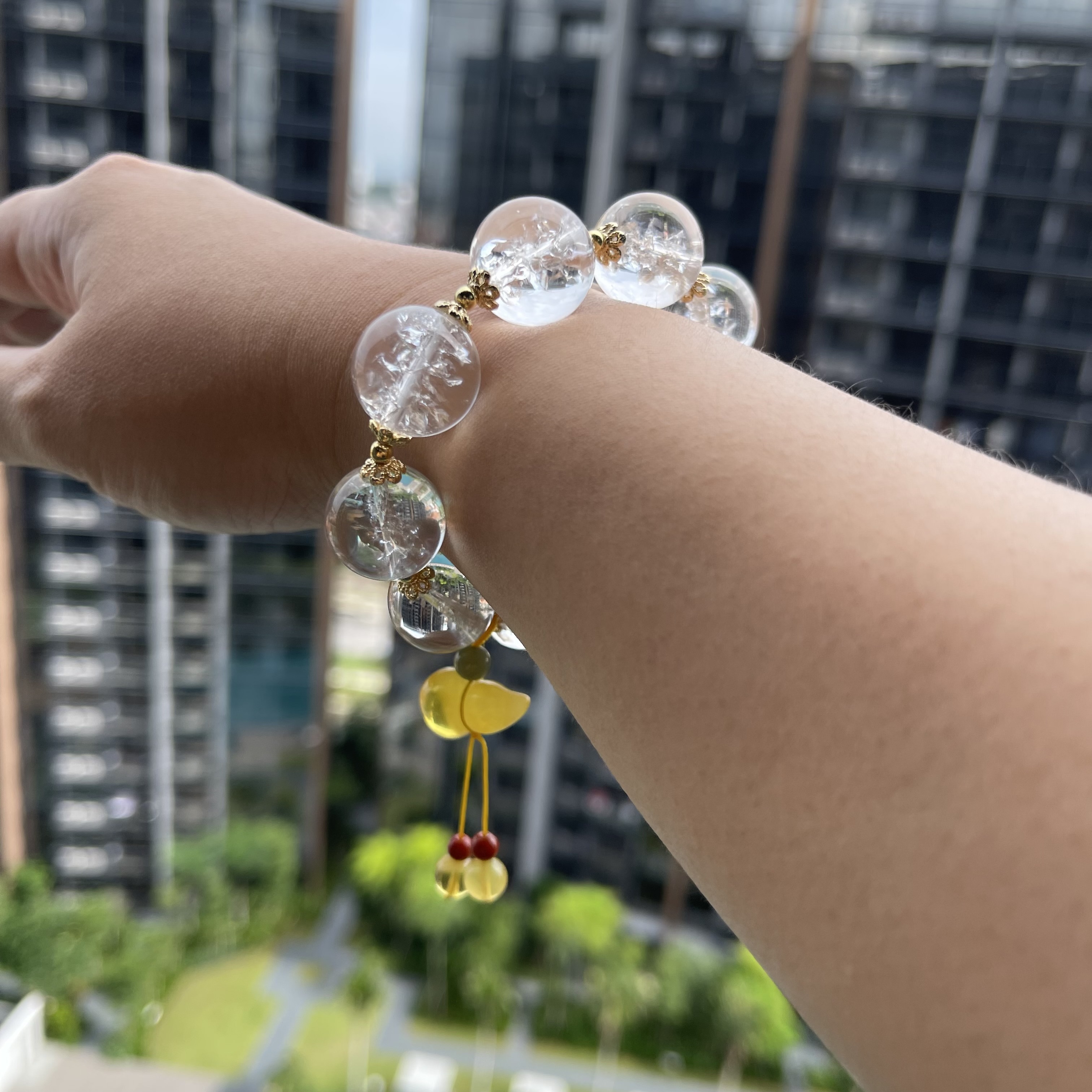 Cracked Crystal Clear Quartz Bracelet (PCH00015)