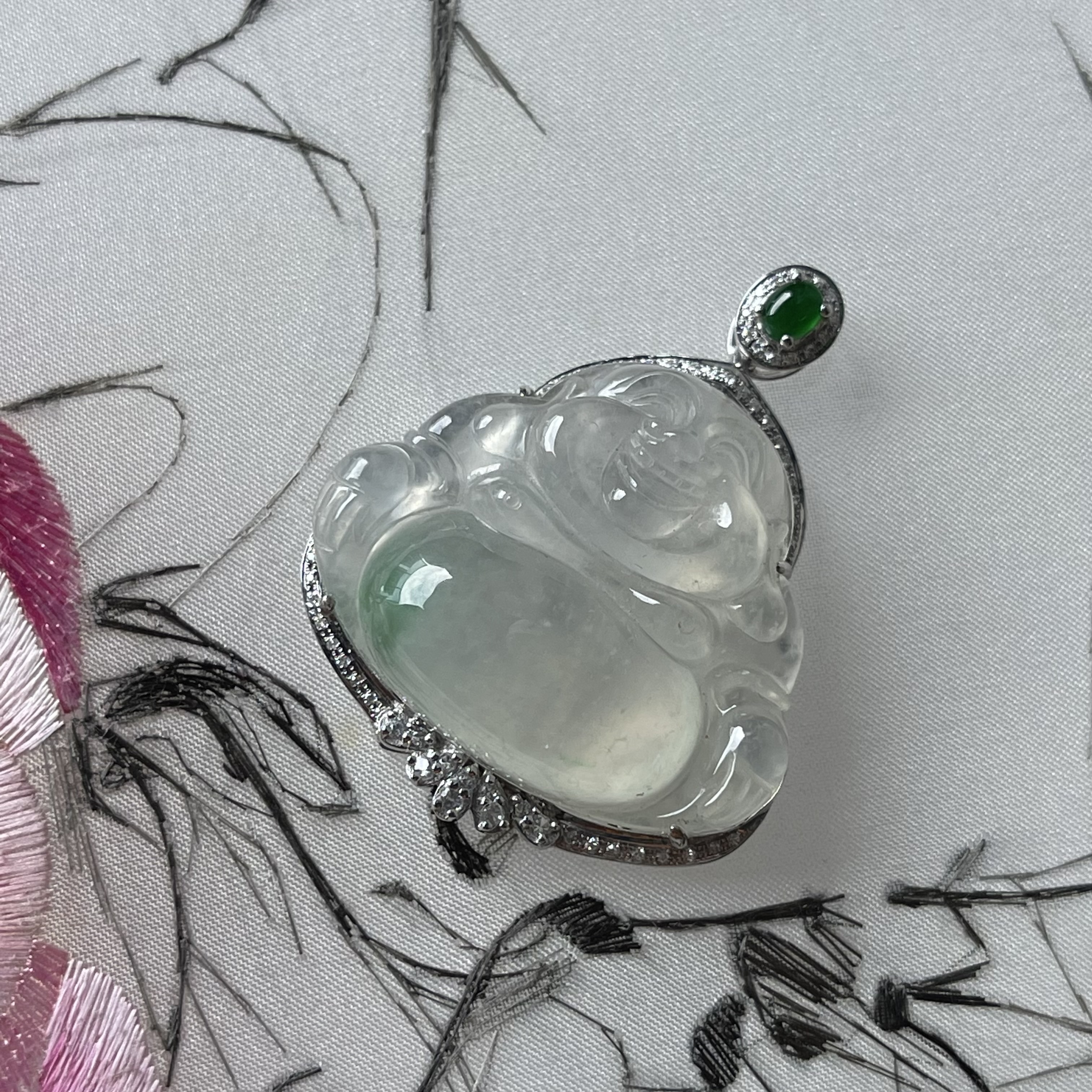 Icy Laughing Buddha Pendant (PJA00100)