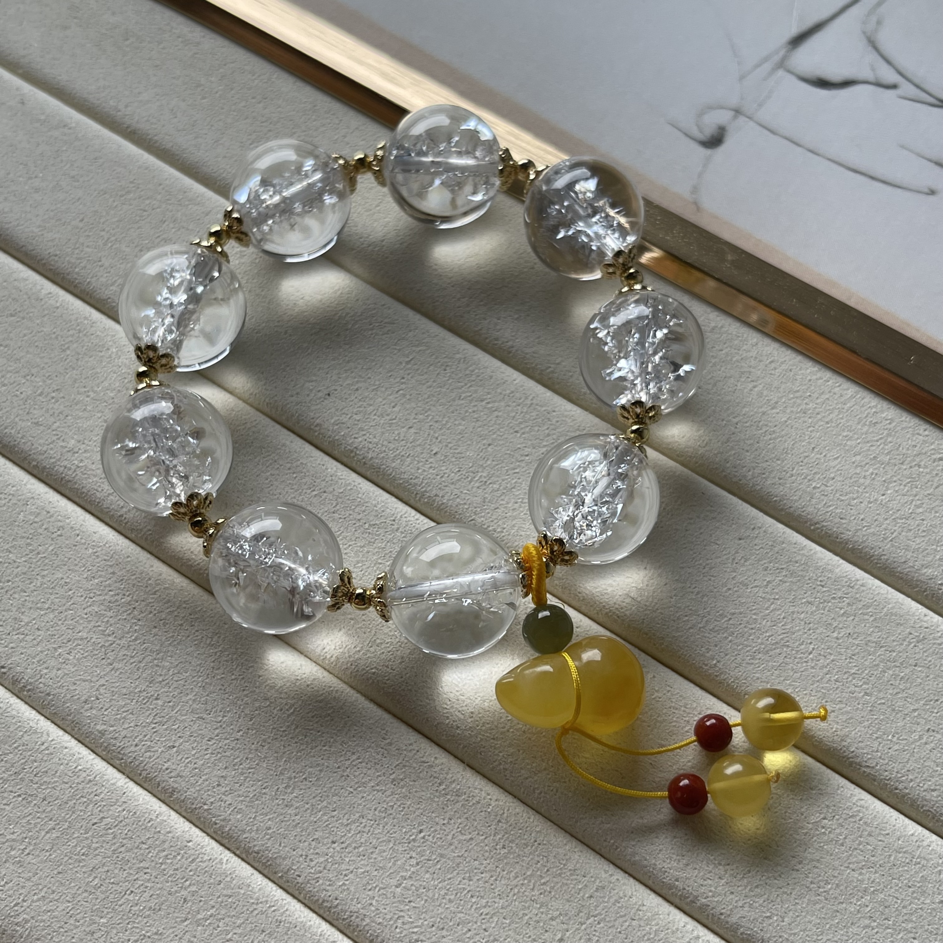 Cracked Crystal Clear Quartz Bracelet (PCH00015)