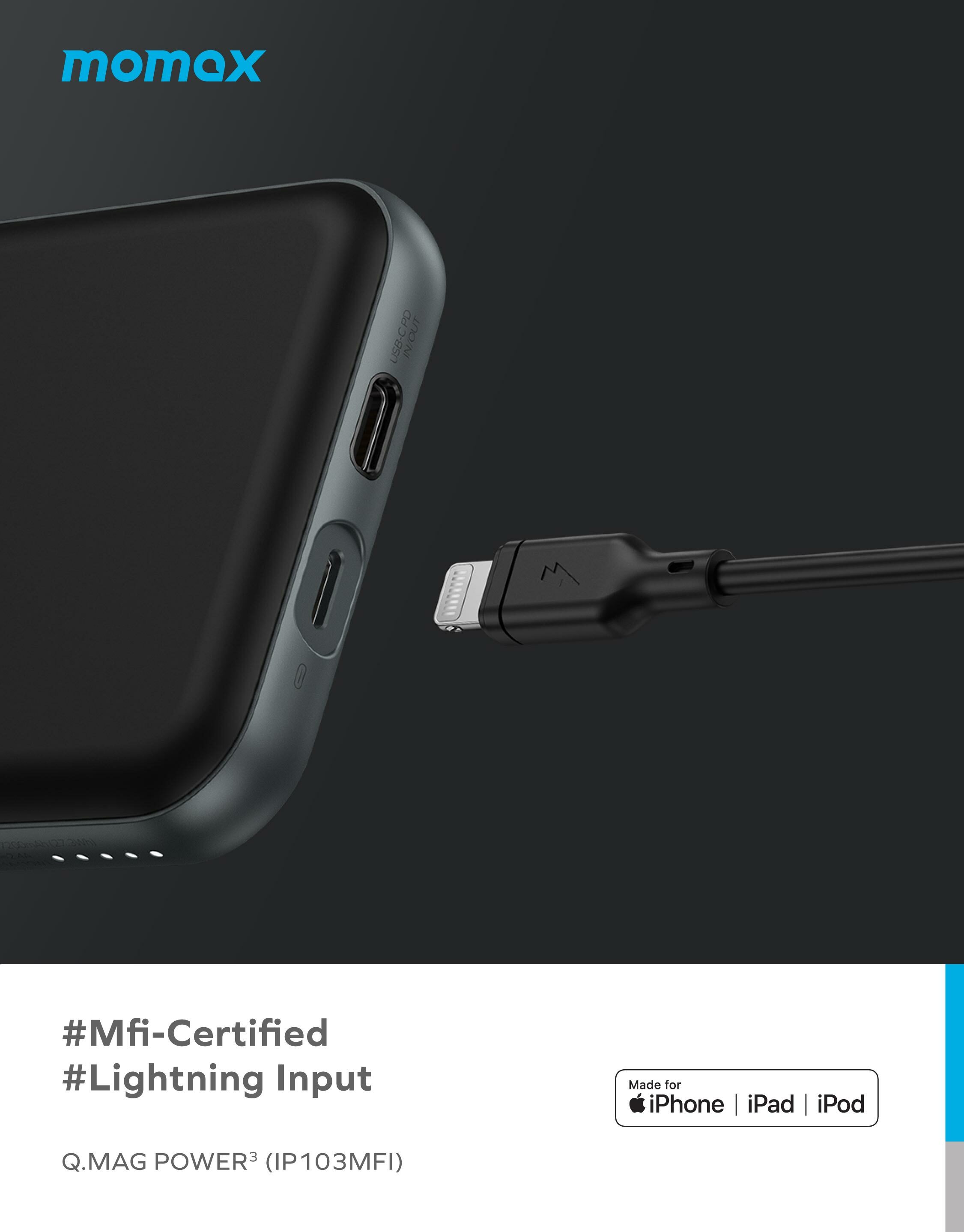 Q.Mag Power 3 Magnetic Wireless Battery Pack 7200mAh