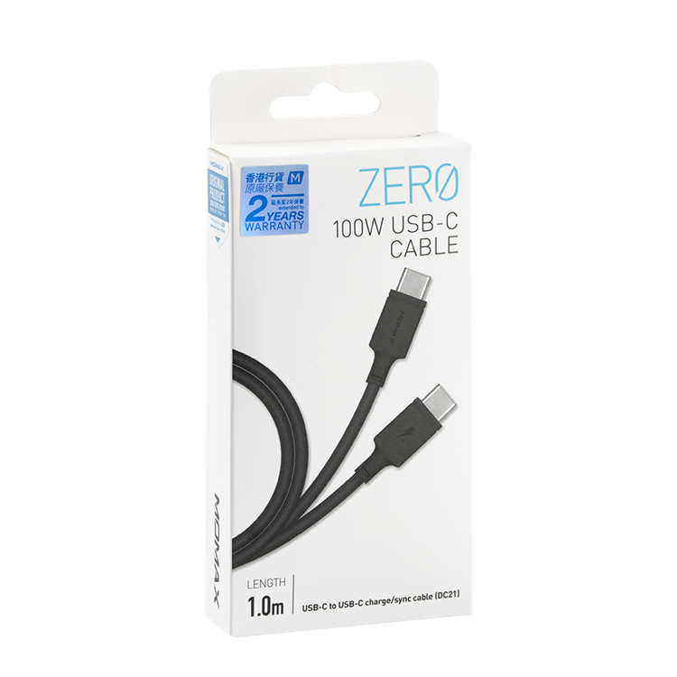 ZERO 100W USB-C to USB-C TPE cable (1m)