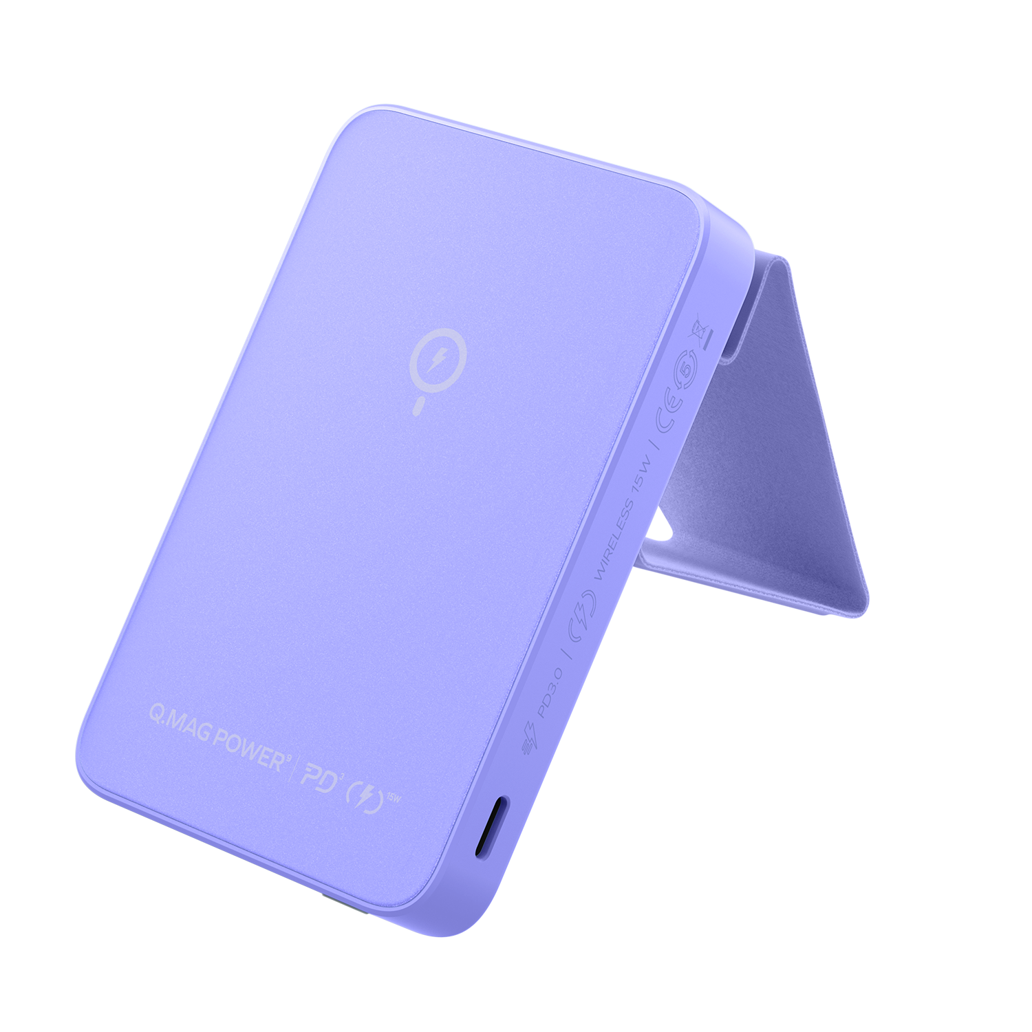 Q.Mag Power 9 Magnetic Wireless Battery Pack with Stand 5,000mAh