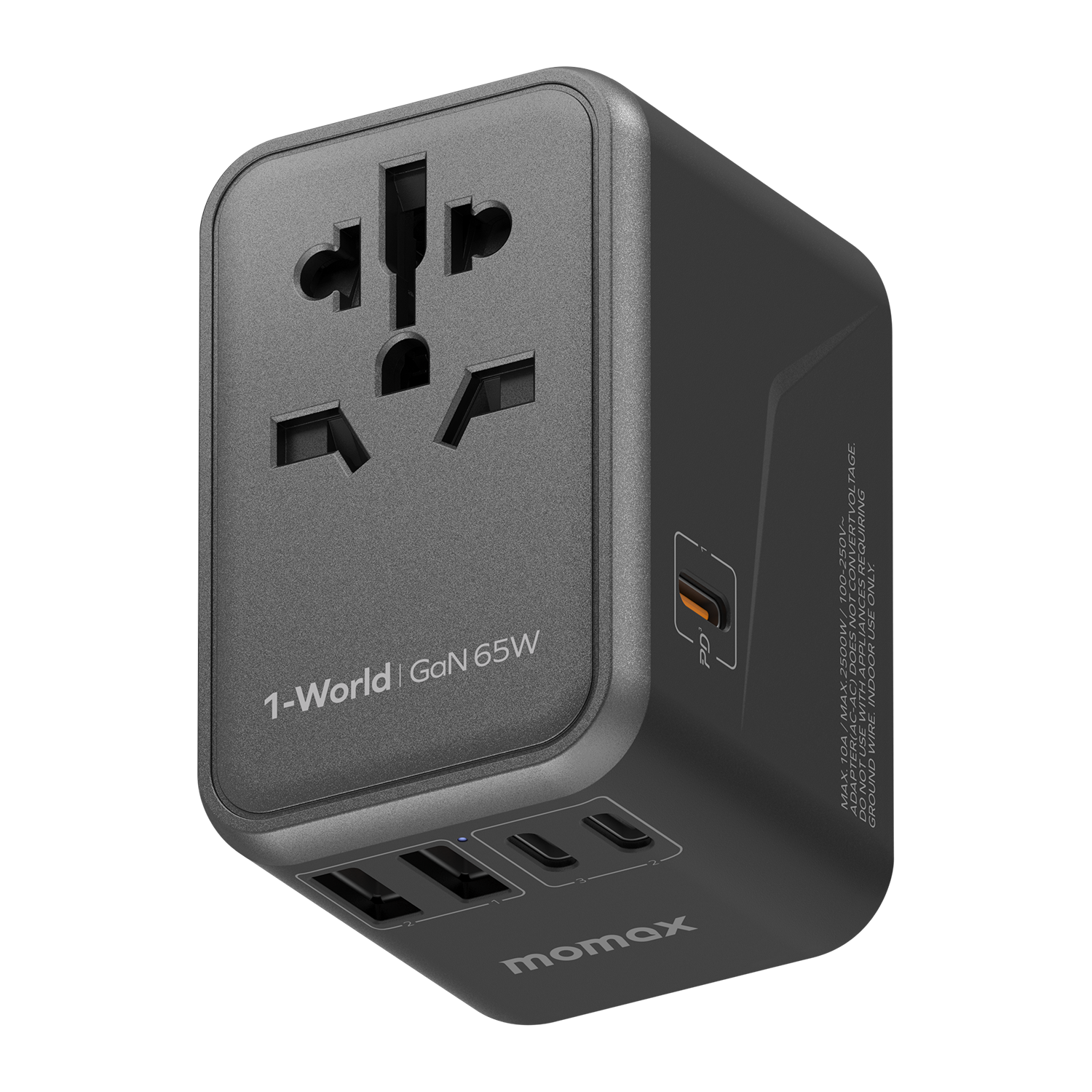 1-World Travel Adapter GaN (65W)