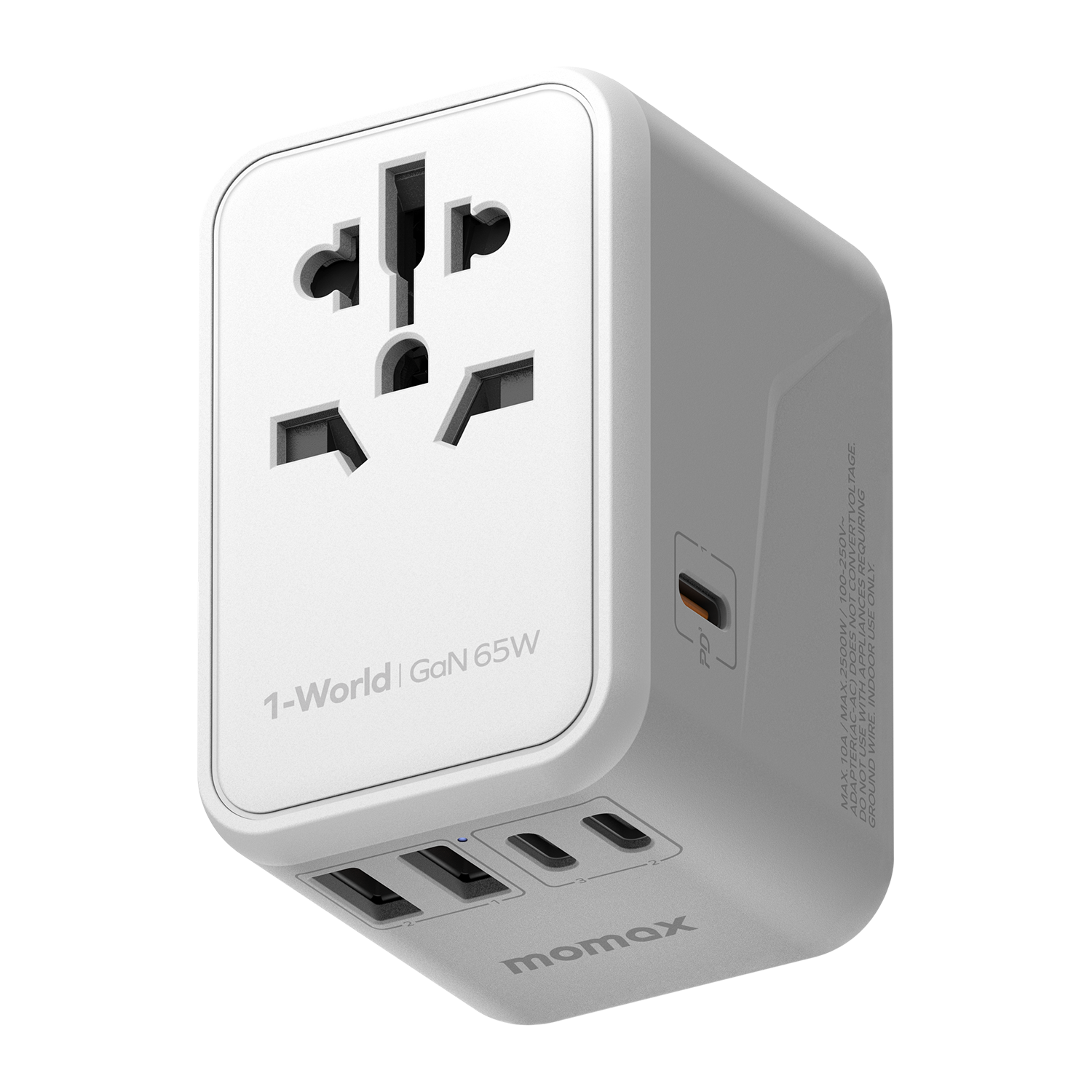 1-World Travel Adapter GaN (65W)