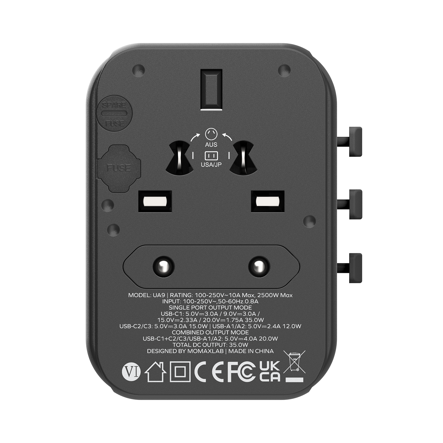 1-World Travel Adapter 35W