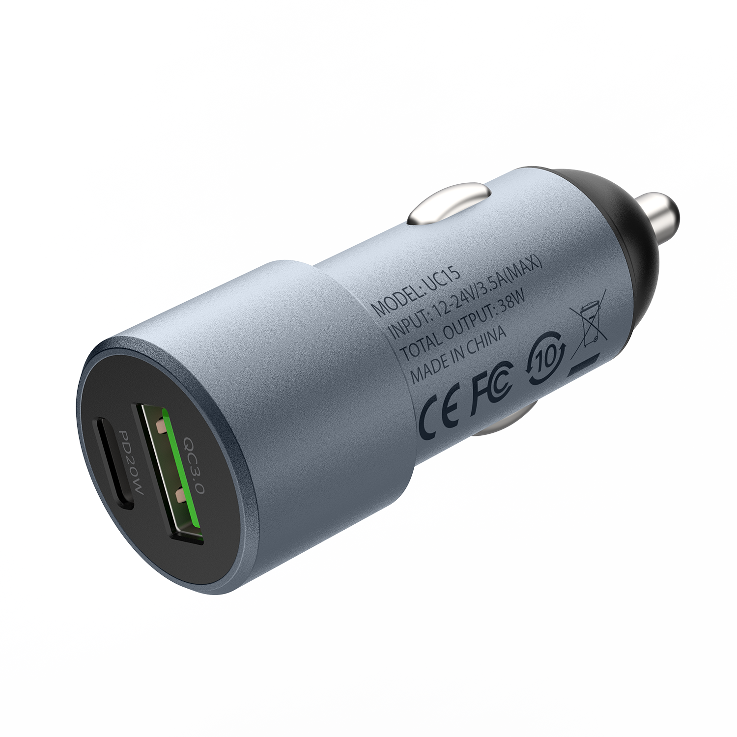 38W Dual Port Car Charger