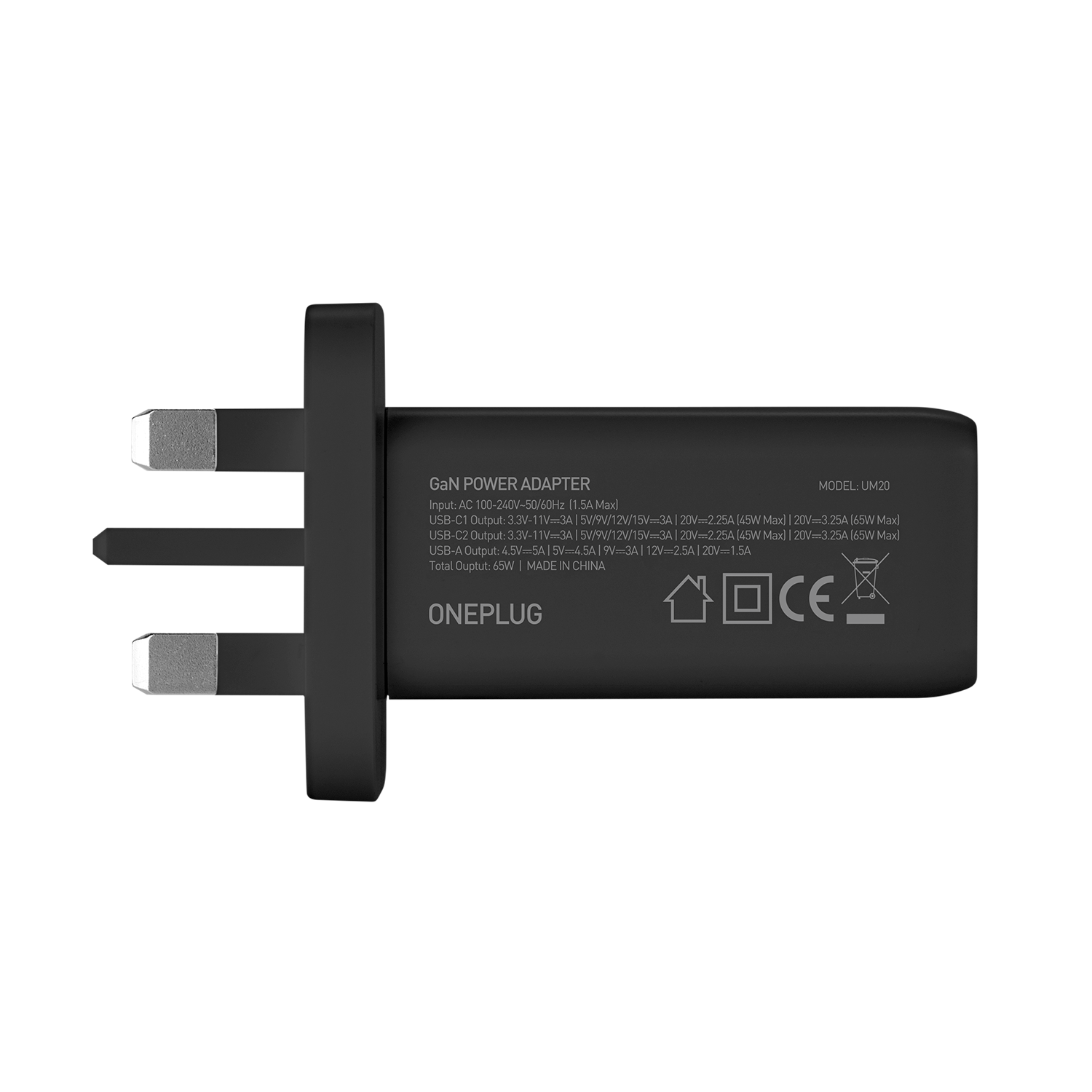 ONEPLUG 3-Port GaN Charger (65W)