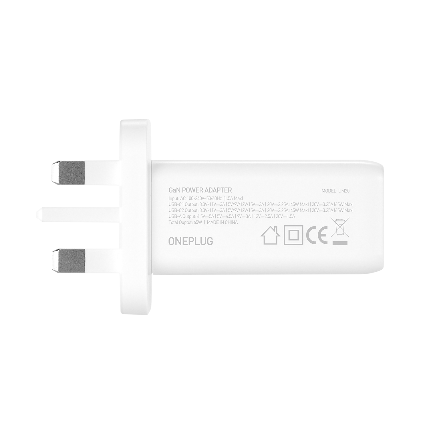 ONEPLUG 3-Port GaN Charger (65W)