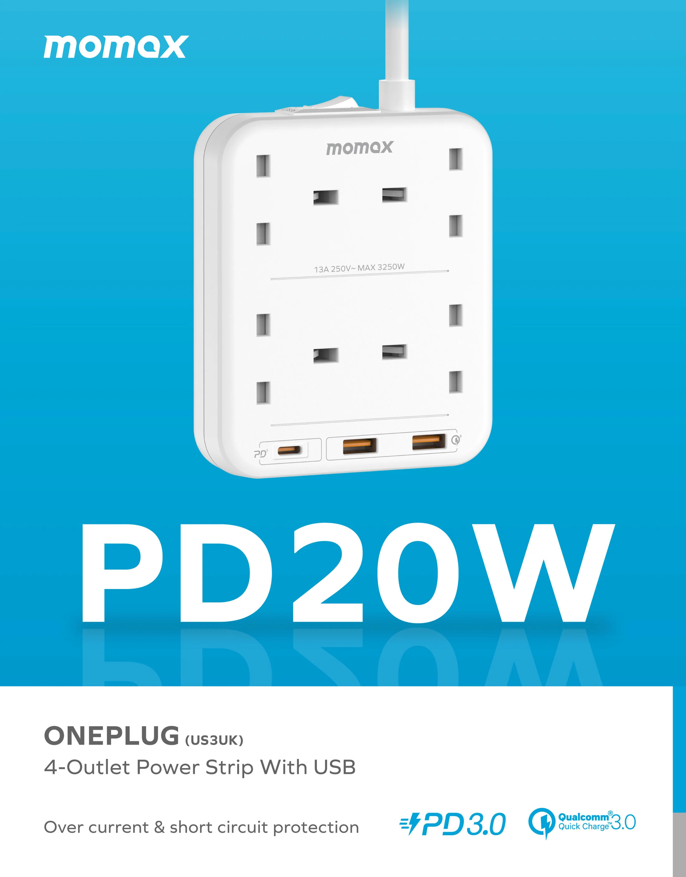 ONEPLUG 4-Outlet Power Strip