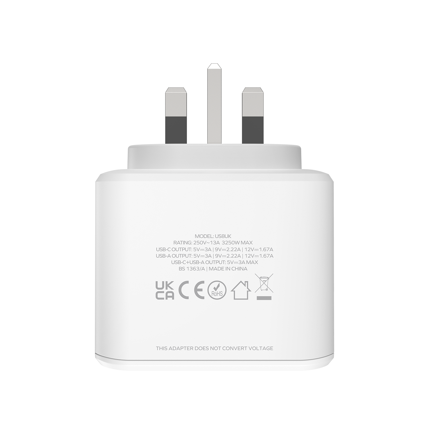 ONEPLUG 3-Outlet Cube Extension Socket With USB