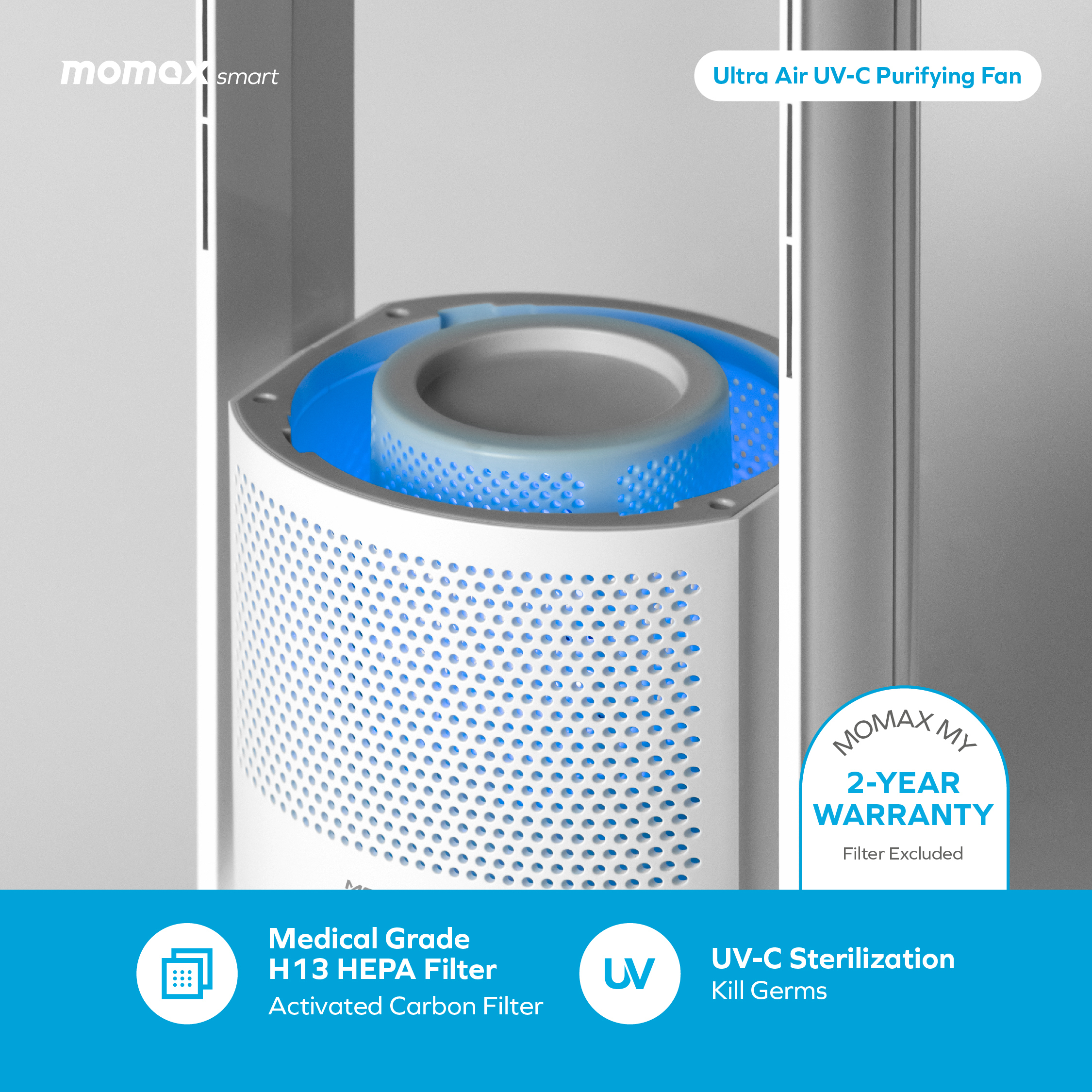 Ultra-Air IoT UV-C Purifying Fan