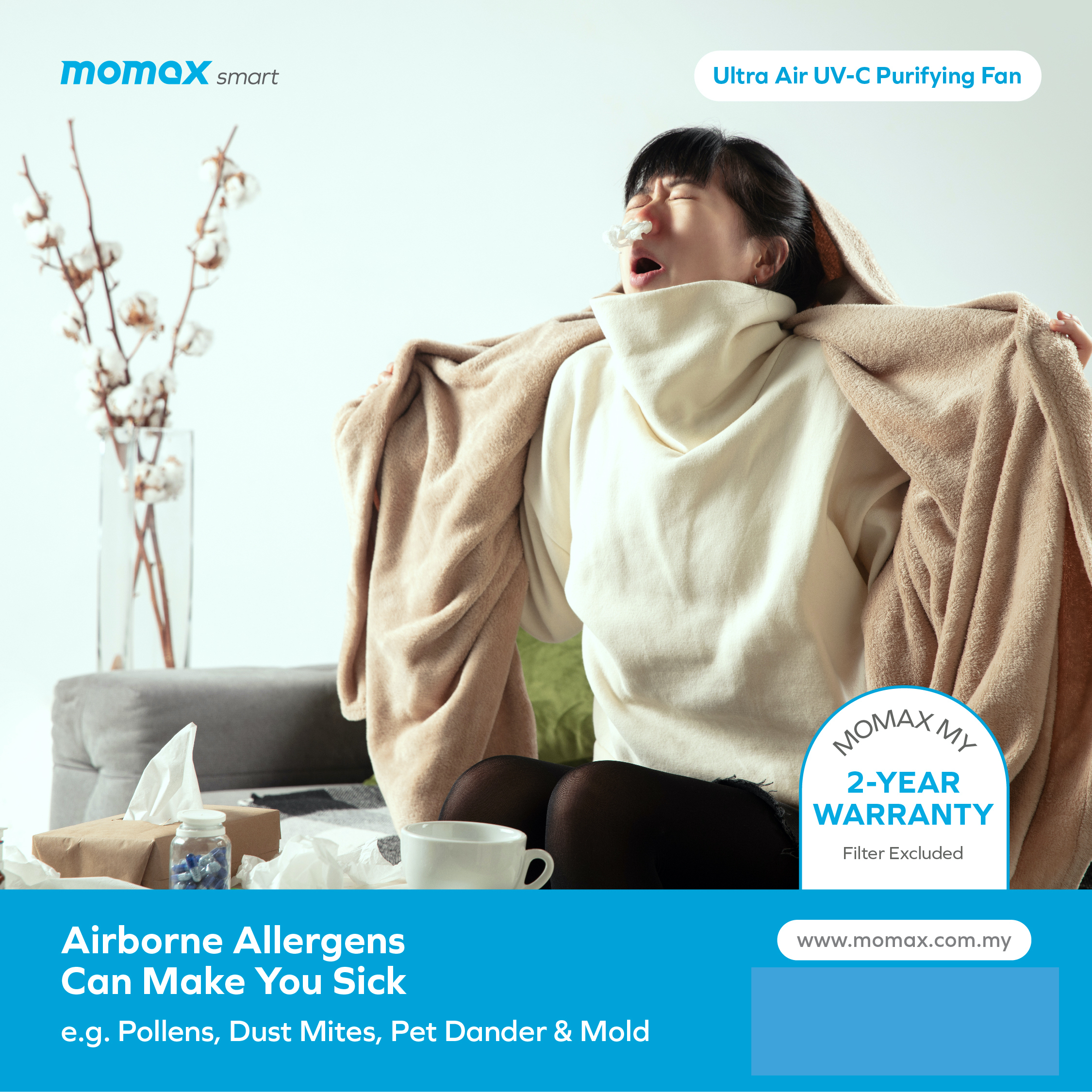 Ultra-Air IoT UV-C Purifying Fan