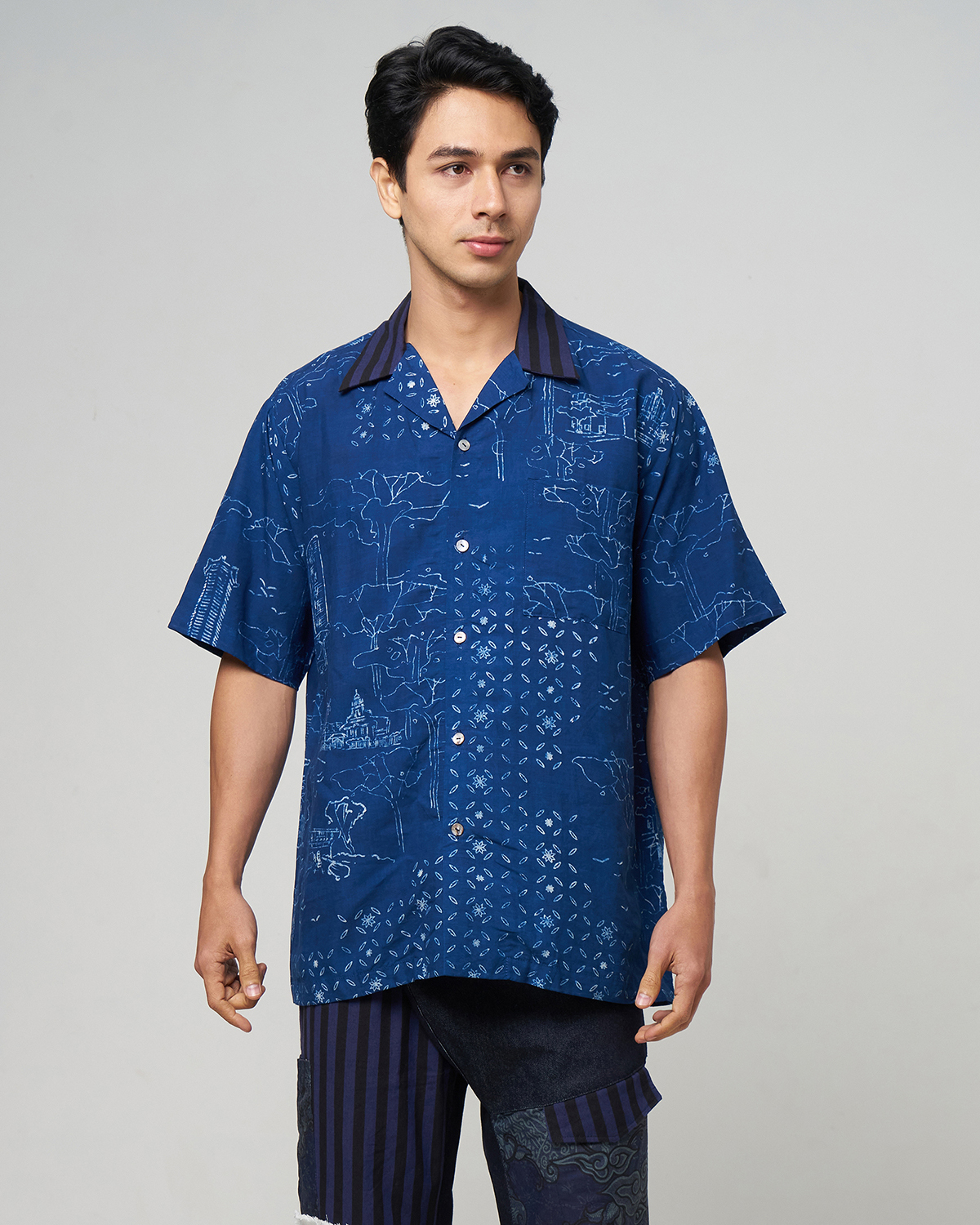 NEW_Indigofera Orchard Road Batik Shirt