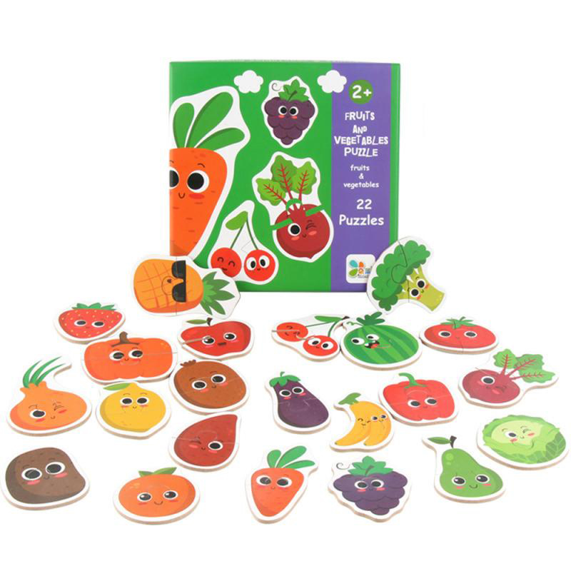 Montessori Matching Puzzles - Fruits & Vegetables