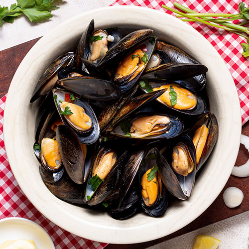 MUSSEL BLACK COOKED