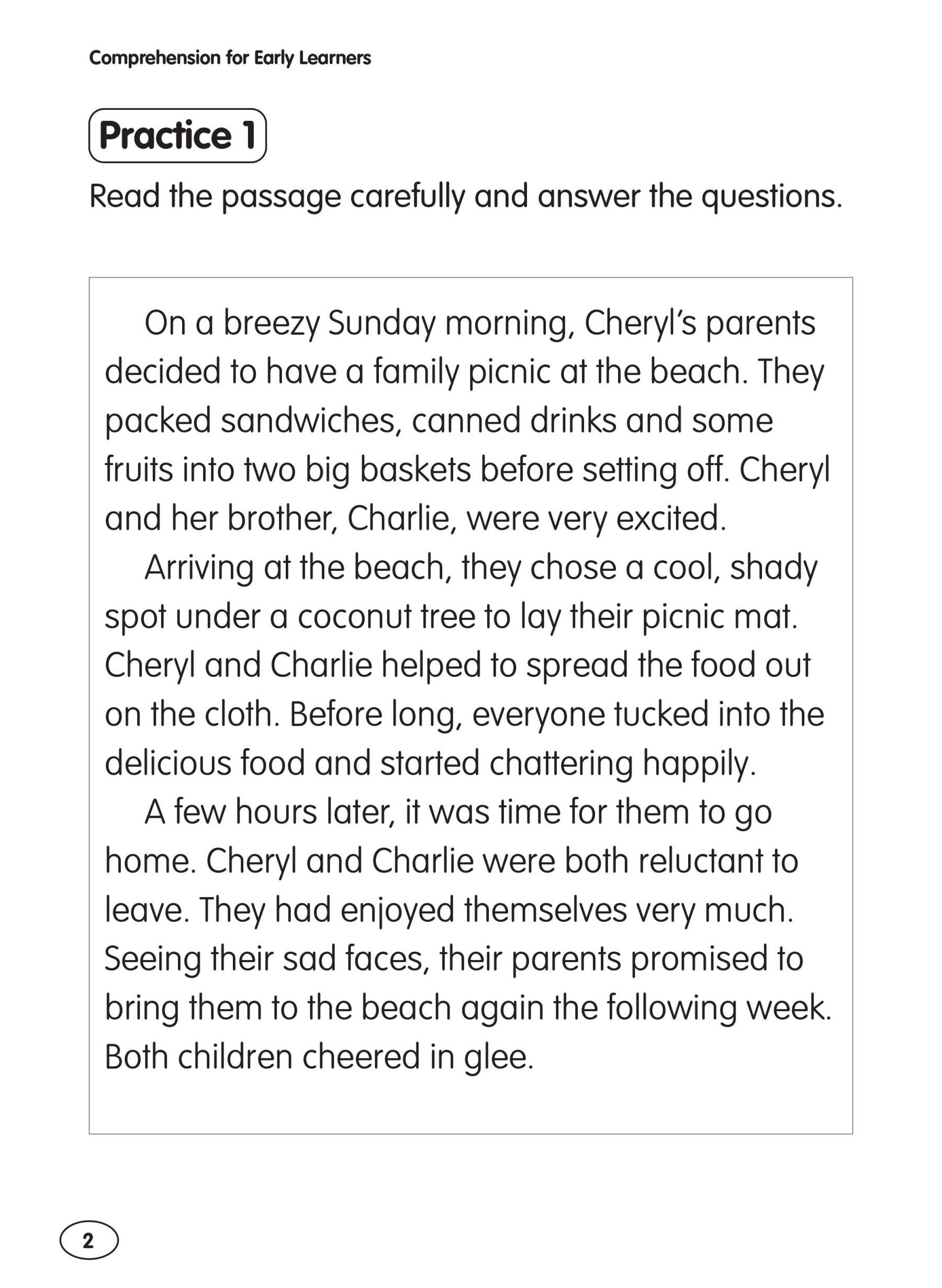 Comprehension for Early Learners