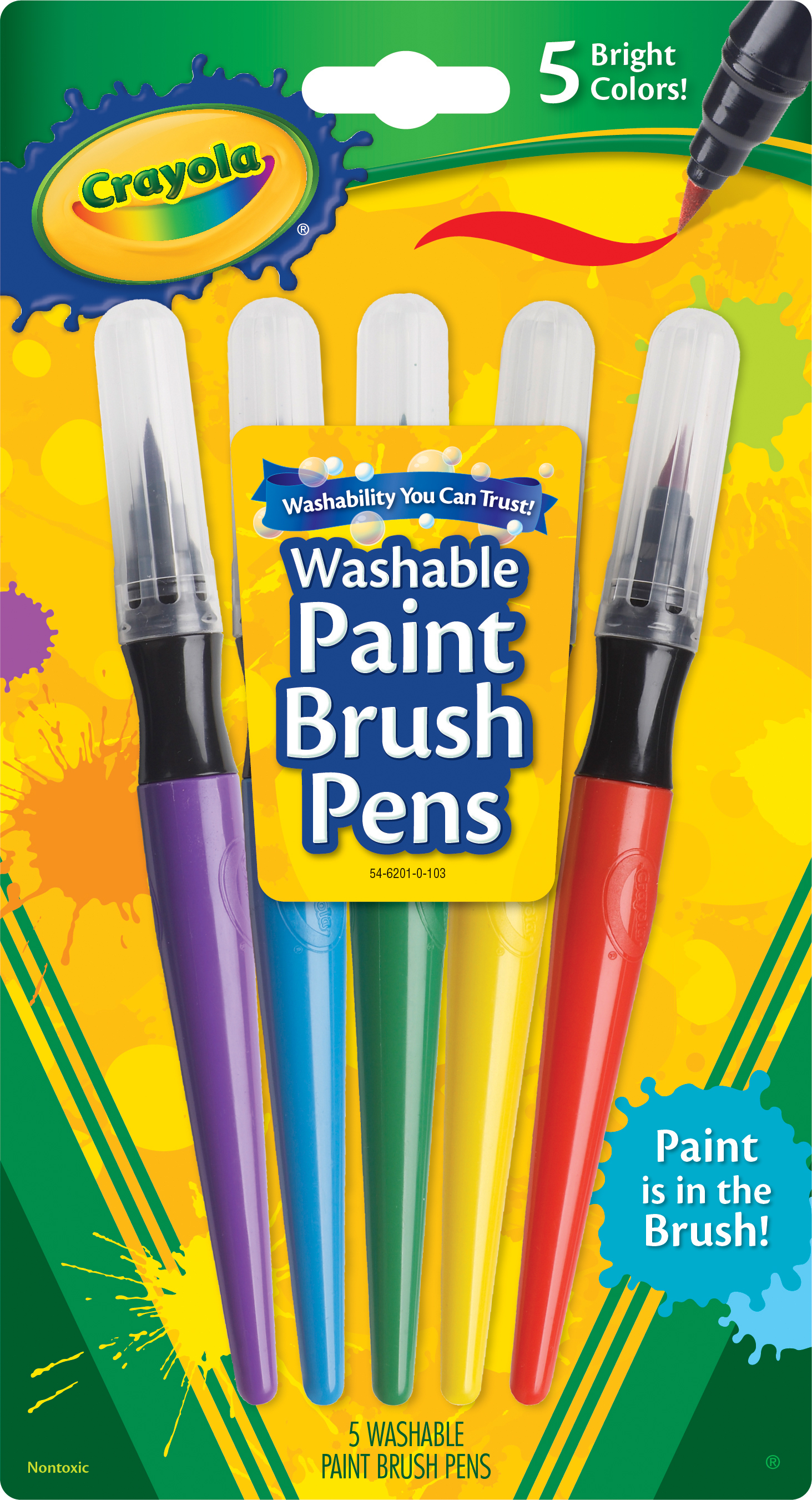 Crayola Paint Brush Pens - 5 Colors