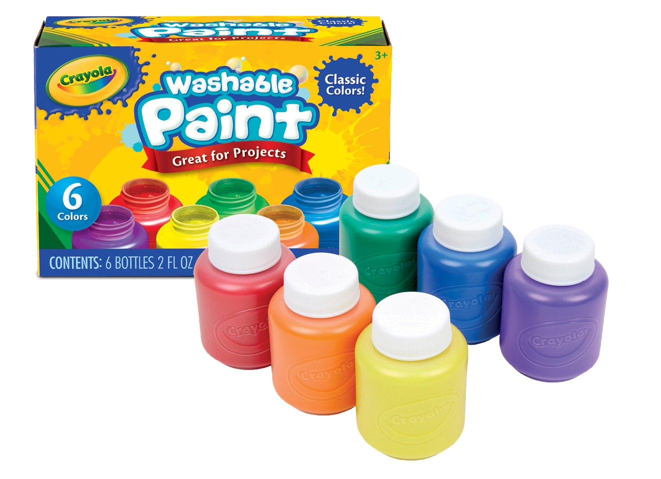 Crayola Washable Project Paint - 6 Colors