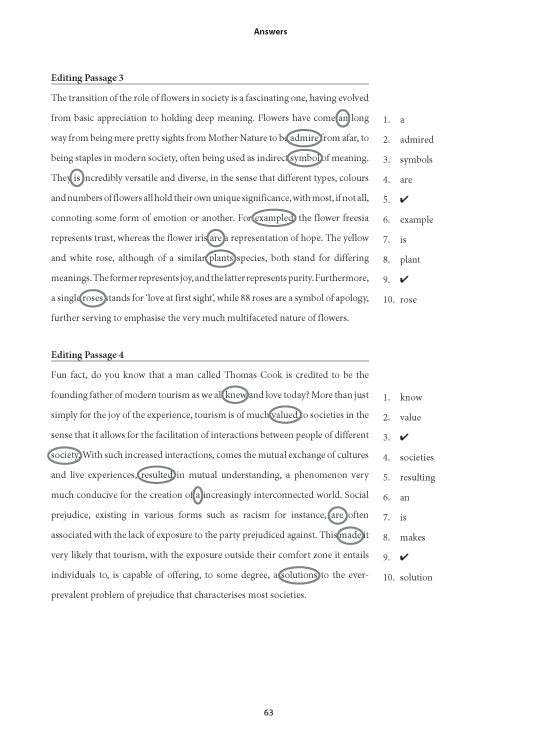 English Editing Practice Secondary 1 Express/Normal(Academic)