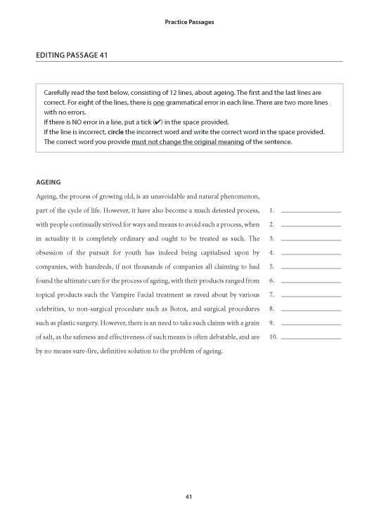 English Editing Practice Secondary 1 Express/Normal(Academic)