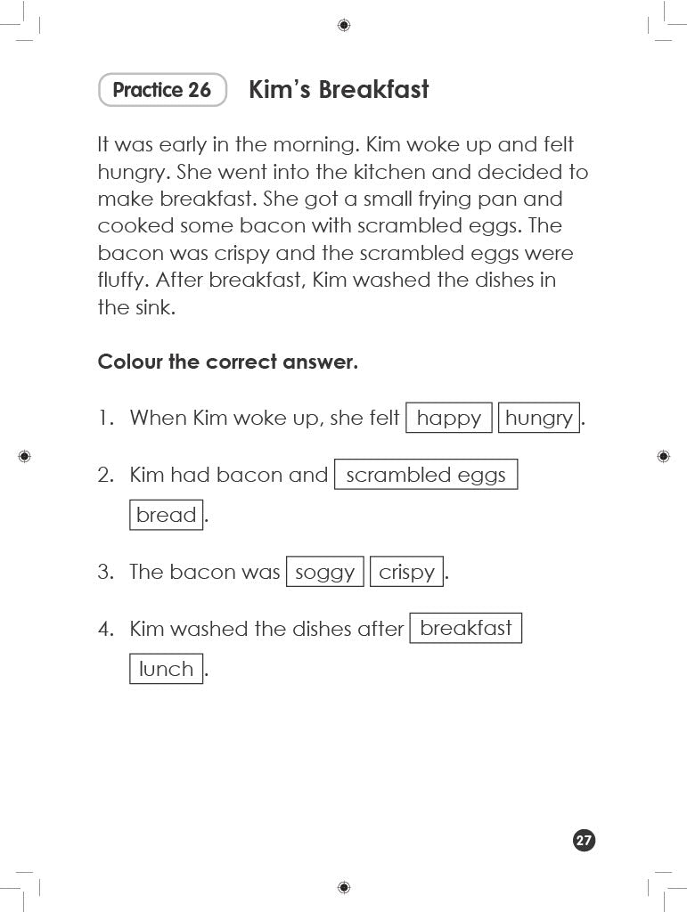 K2 to P1 English Comprehension Practice Book 1