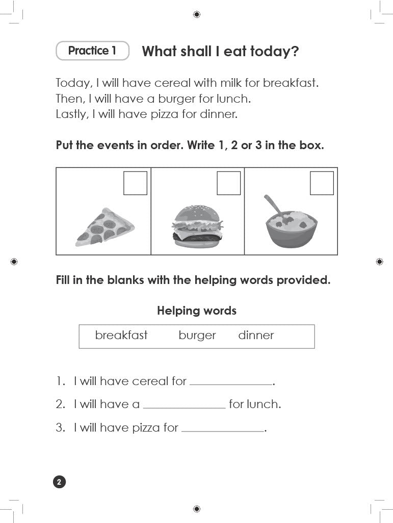 K2 to P1 English Comprehension Practice Book 1