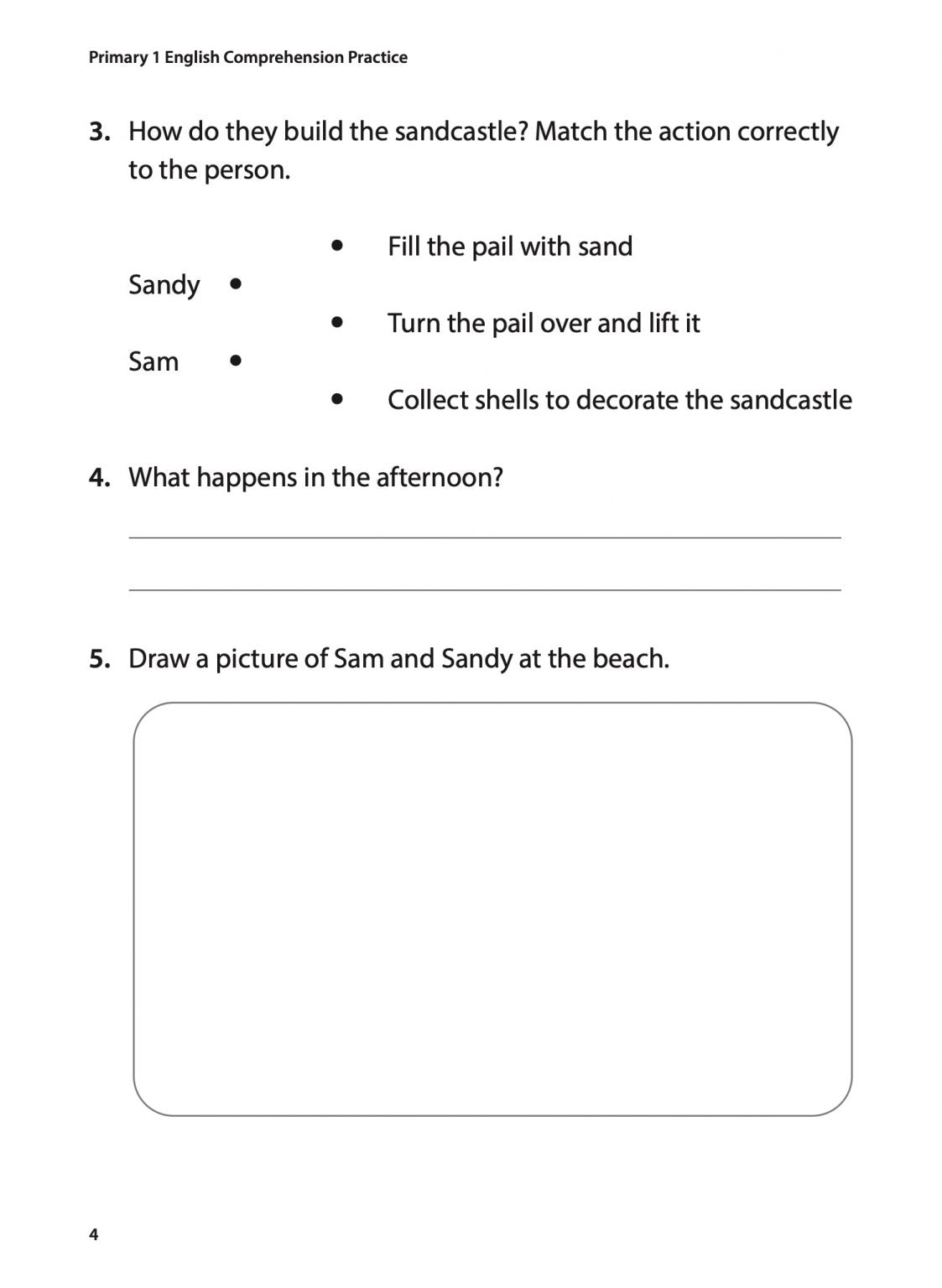 Primary 1 English Comprehension Practice