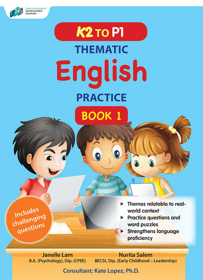 K2 to P1 Thematic English Practice Book 1