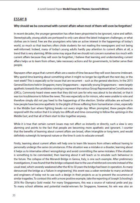 A-Level General Paper: Model Essays by Themes (Second Edition)