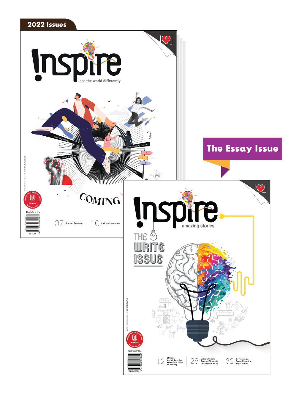 Inspire Magazine 2022 + Inspire Write Issue 2019: 3 single issues + 2